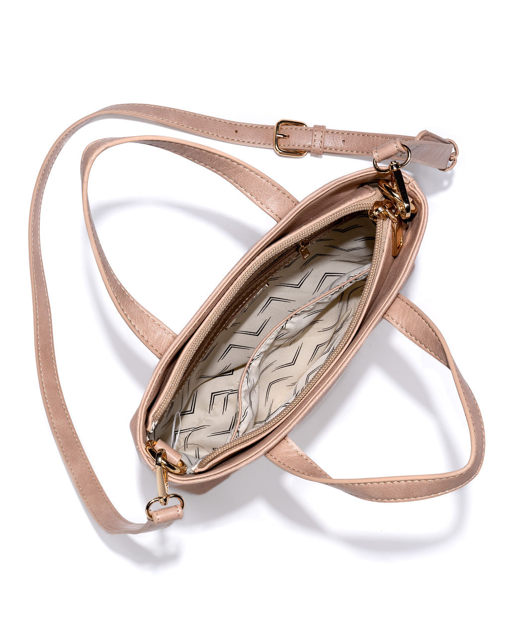 Trina Faux Leather Crossbody Bag - Natural