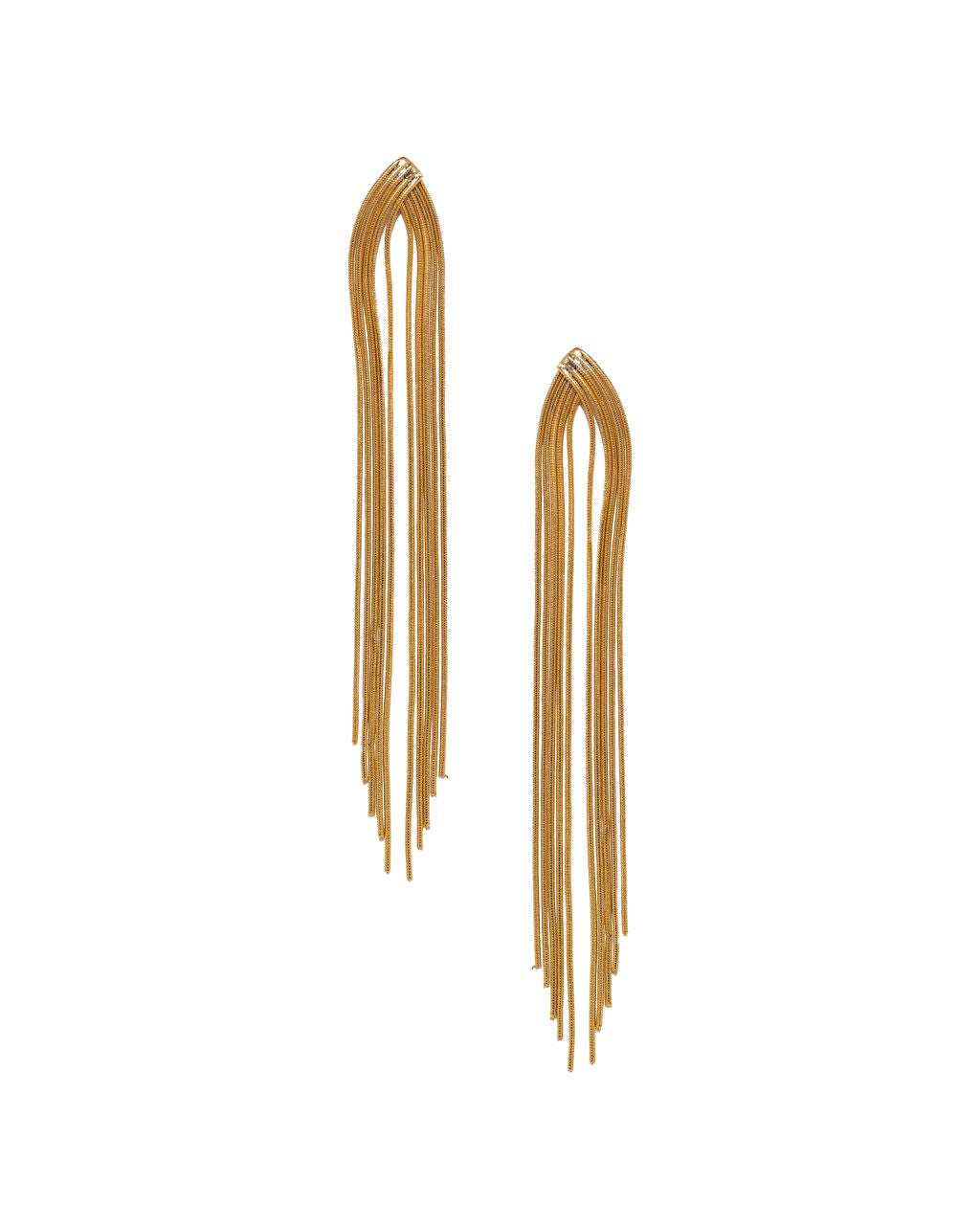 Mabi Fringe Drop Earrings - Gold