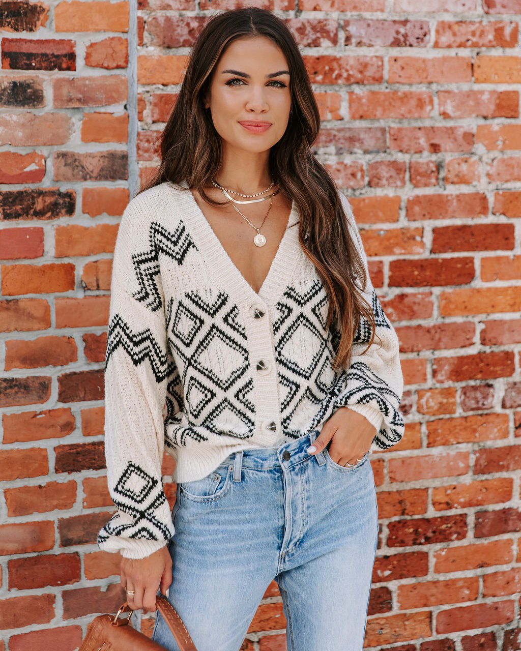 Cozy Mindset Printed Knit Cardigan - SALE
