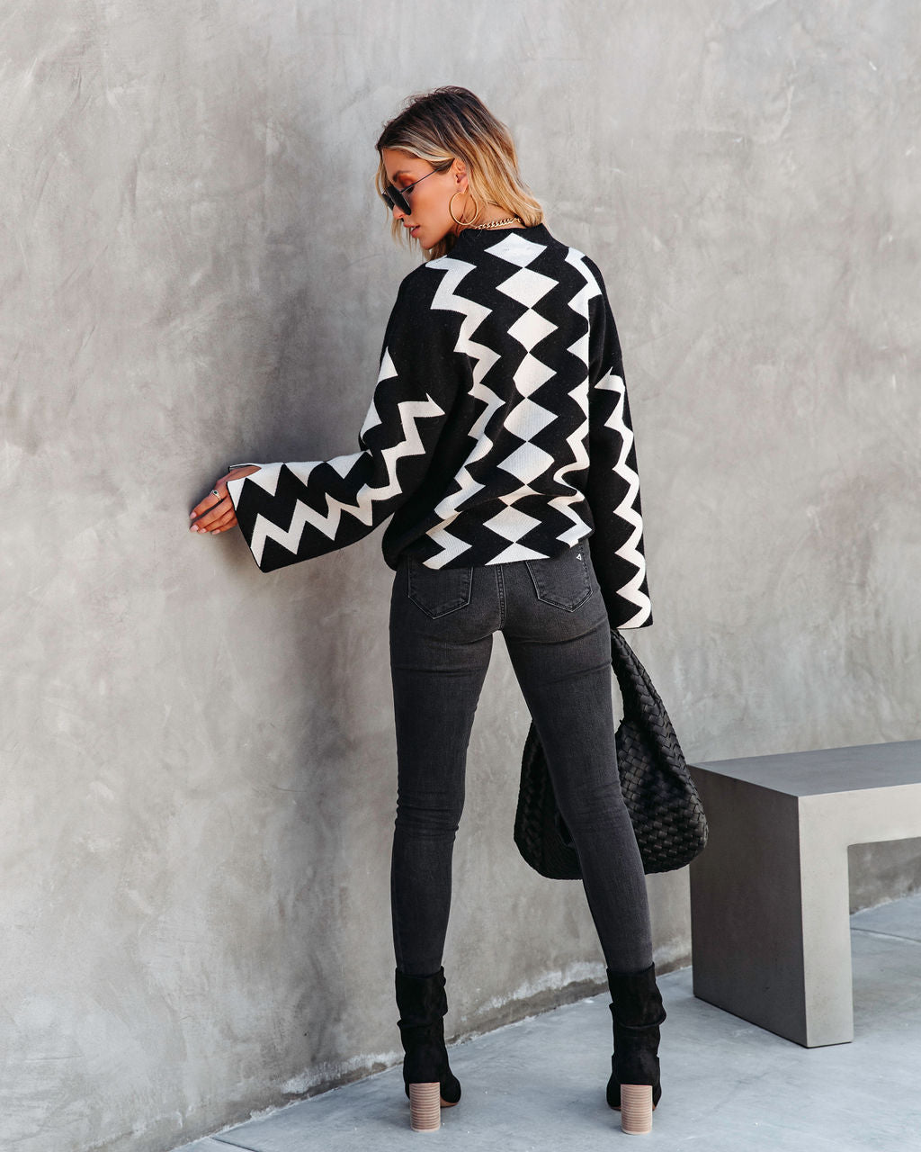 Unforgettable Soul Printed Mock Neck Sweater - SALE