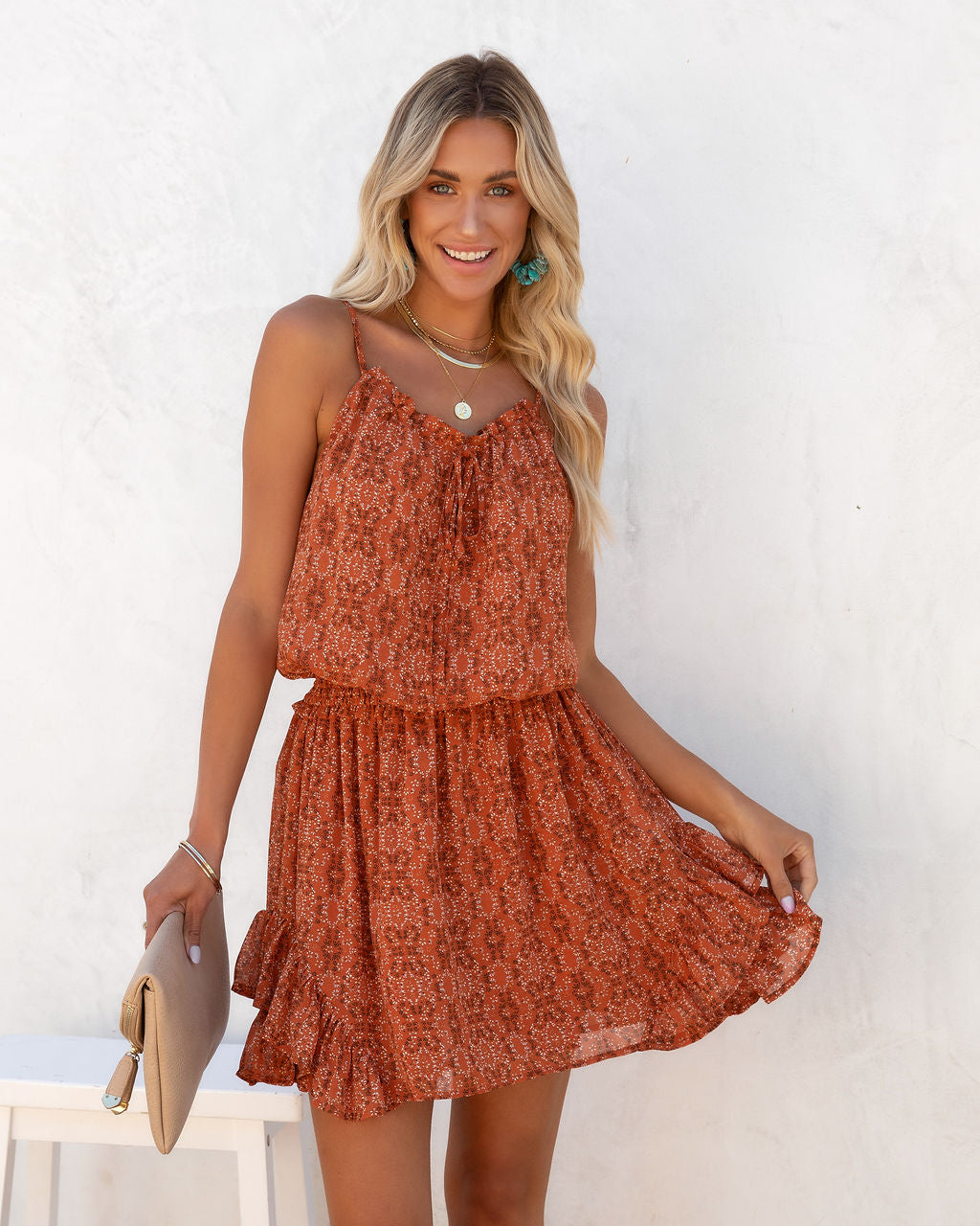 Melora Ruffle Mini Dress - FINAL SALE