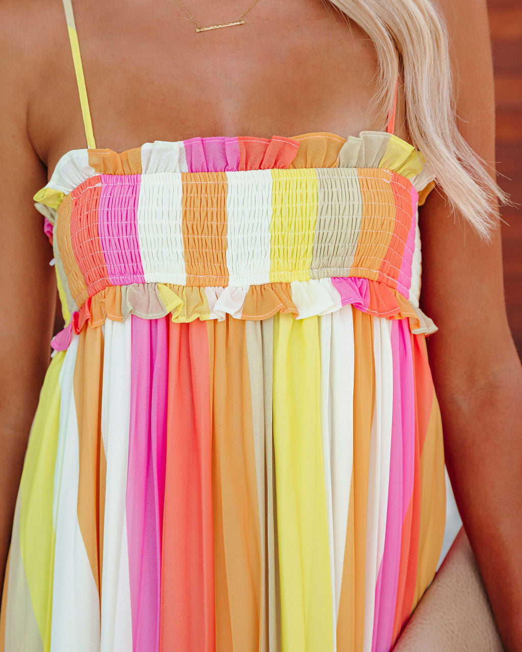 Pink Limonata Pleated Midi Dress - SALE