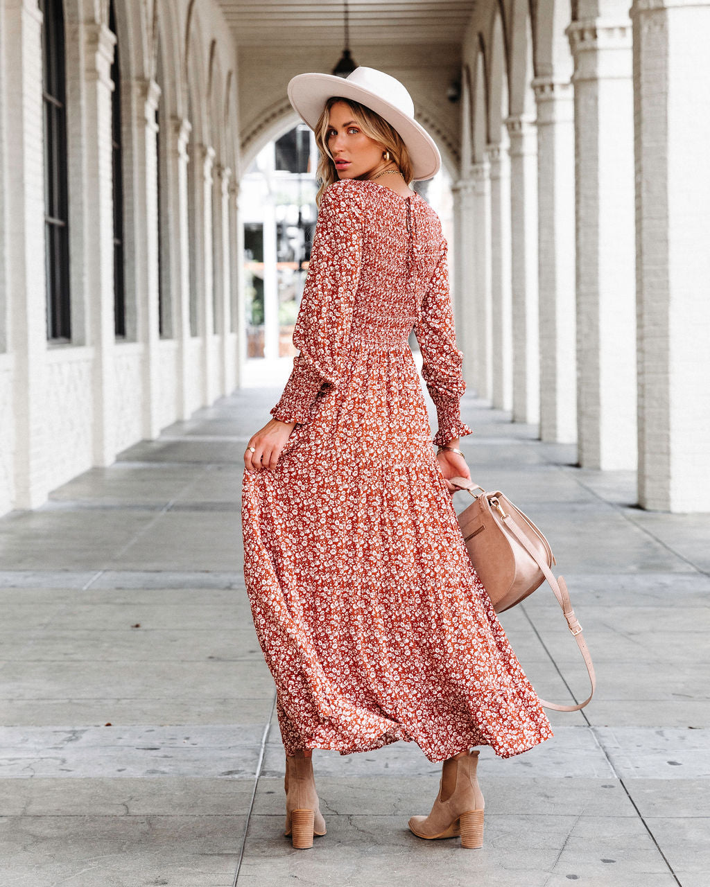 Justina Floral Smocked Maxi Dress