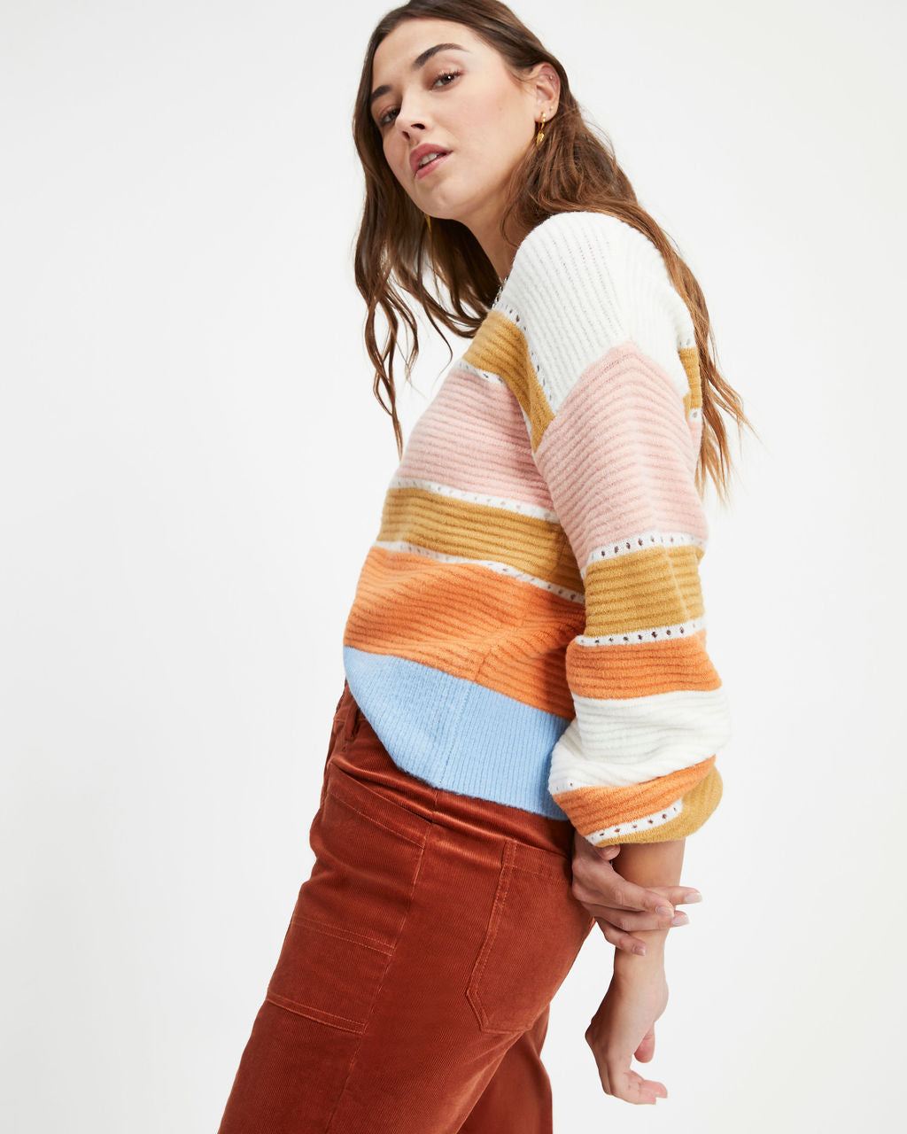 Outside The Lines Striped Knit Pullover Sweater - FINAL SALE