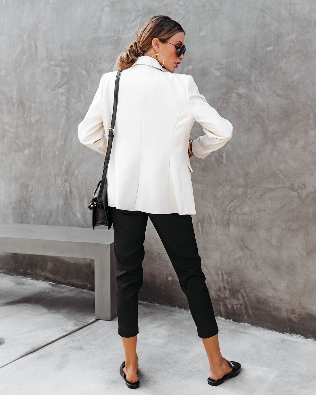 Portia Pocketed Blazer - Cream