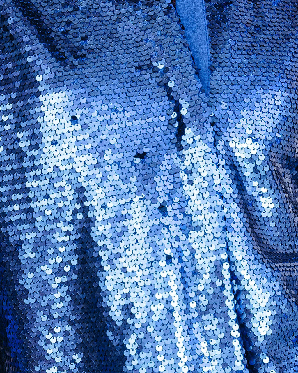 Dream Girl Sequin Button Down Top - Cobalt
