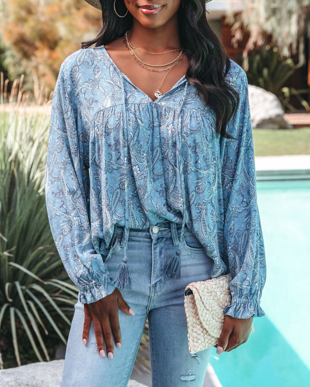 Constansia Paisley Tassel Top - FINAL SALE