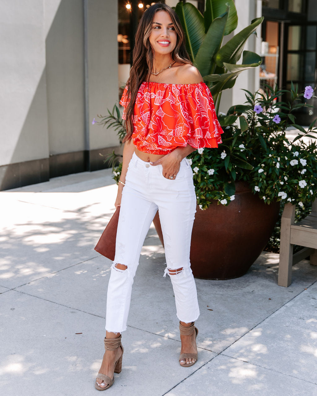 Island Luxe Floral Off The Shoulder Top - FINAL SALE