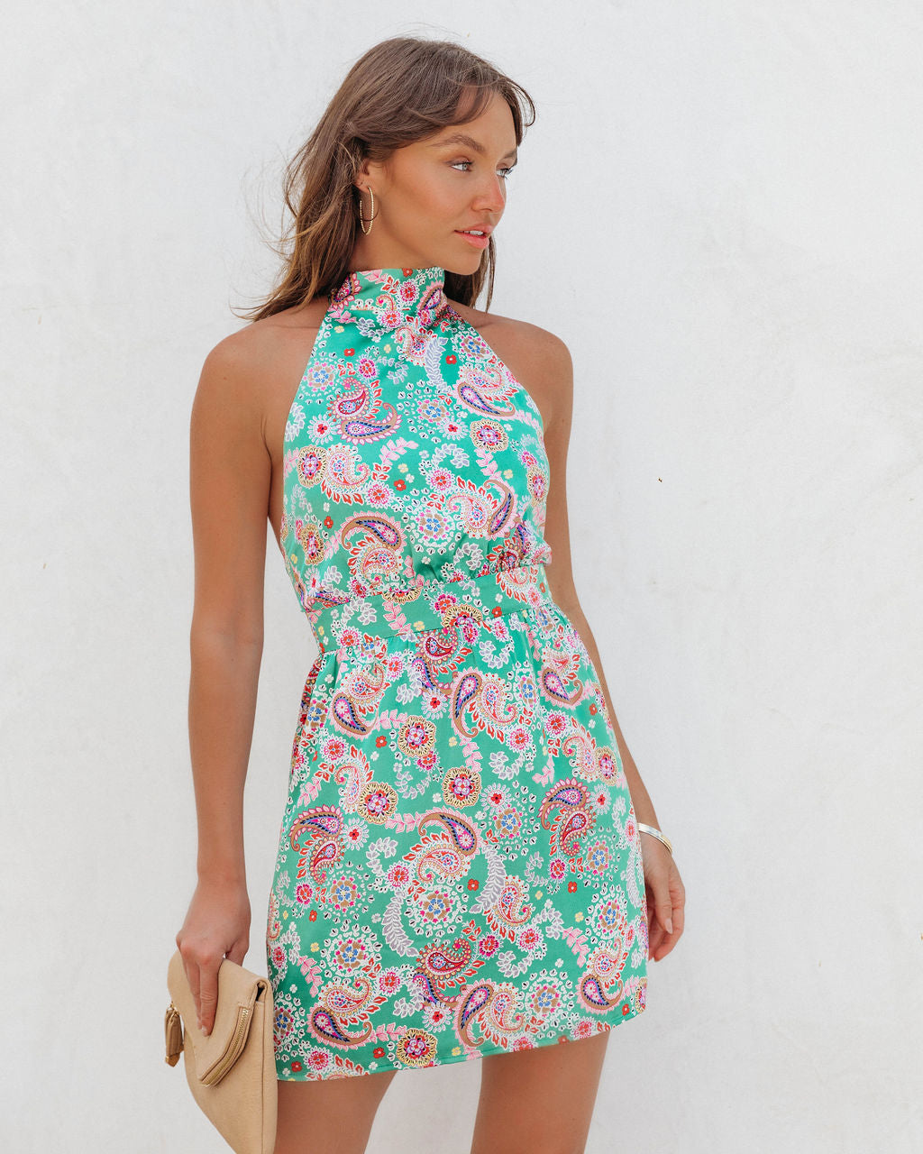 Anderi Halter Paisley Mini Dress - FINAL SALE