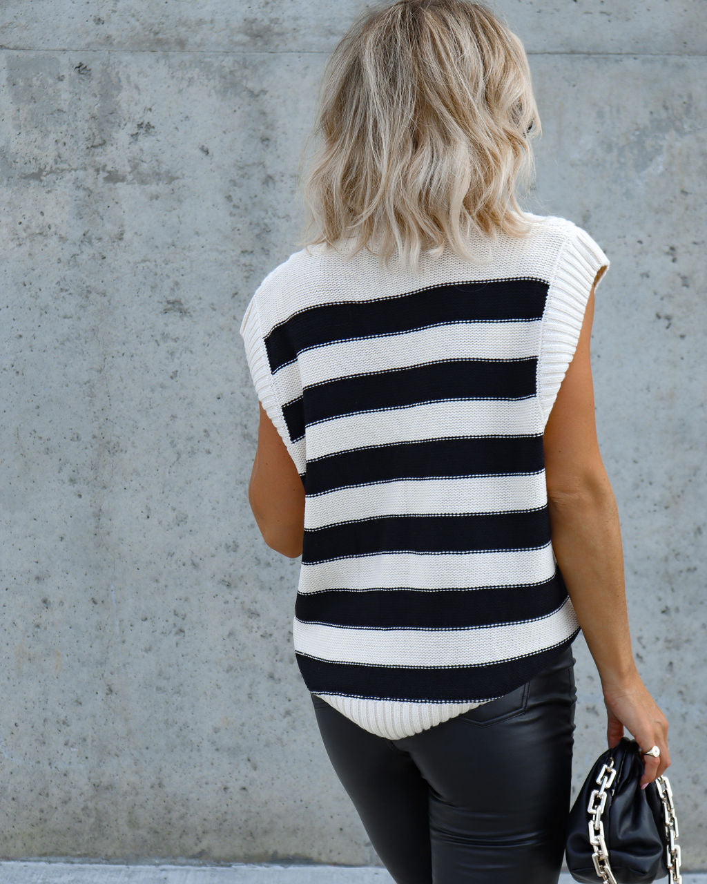 Between The Lines Striped Sweater Vest