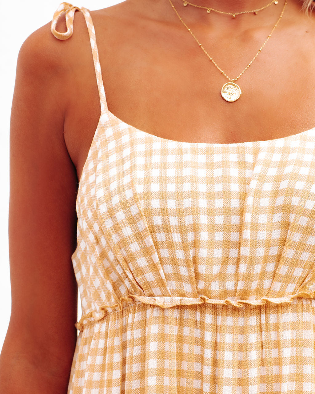 Abbot Gingham Tie Mini Dress - FINAL SALE