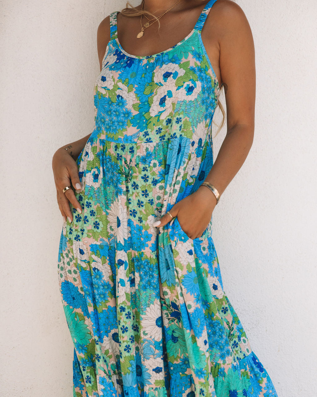 Floral Serenity Pocketed Maxi Dress - FINAL SALE