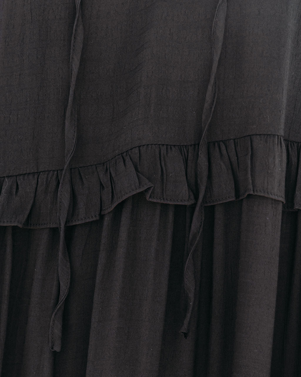 Ballard Cotton Blend Pocketed Tiered Midi Dress - Black - FINAL SALE