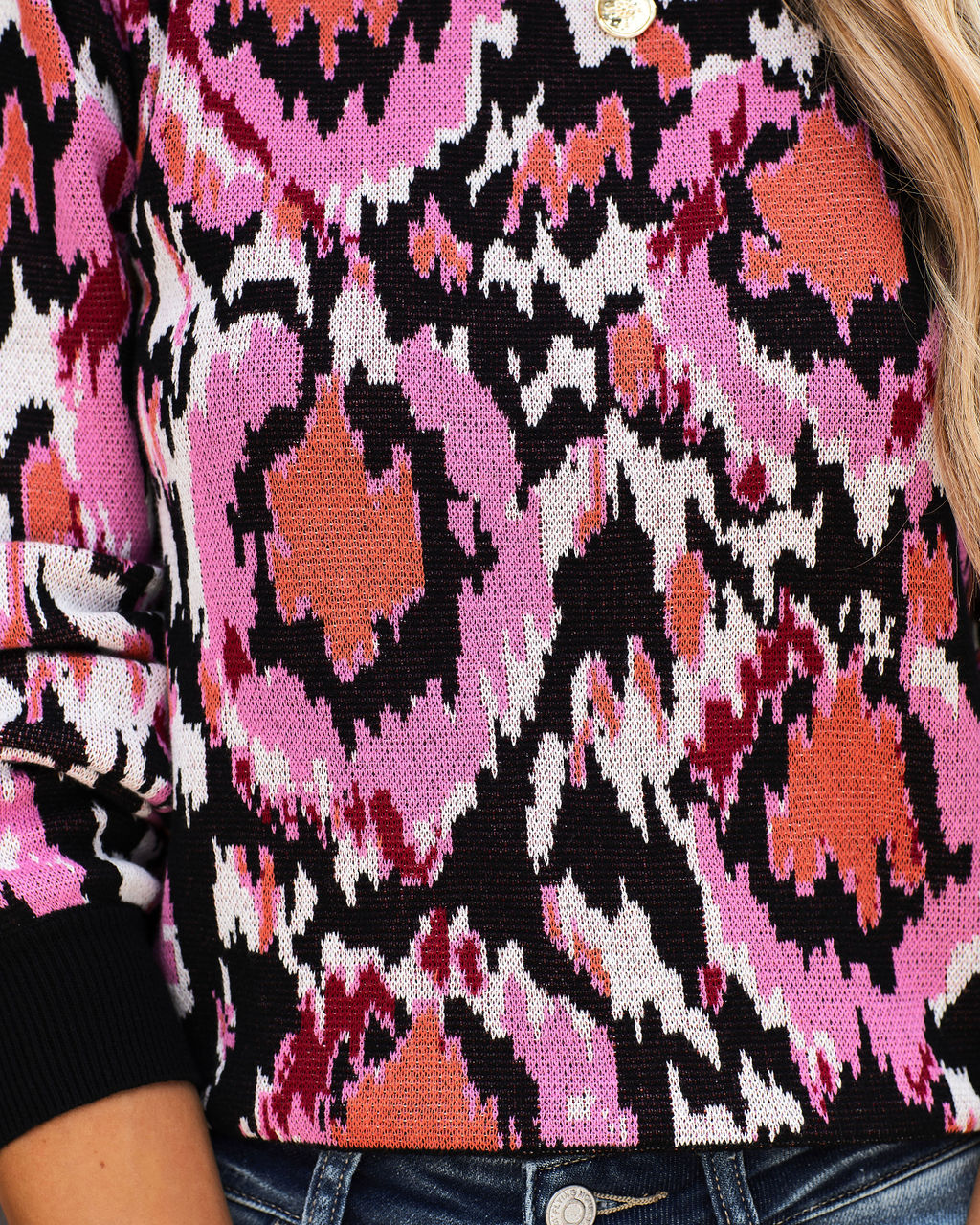 Zoe Printed Pullover Sweater - SALE