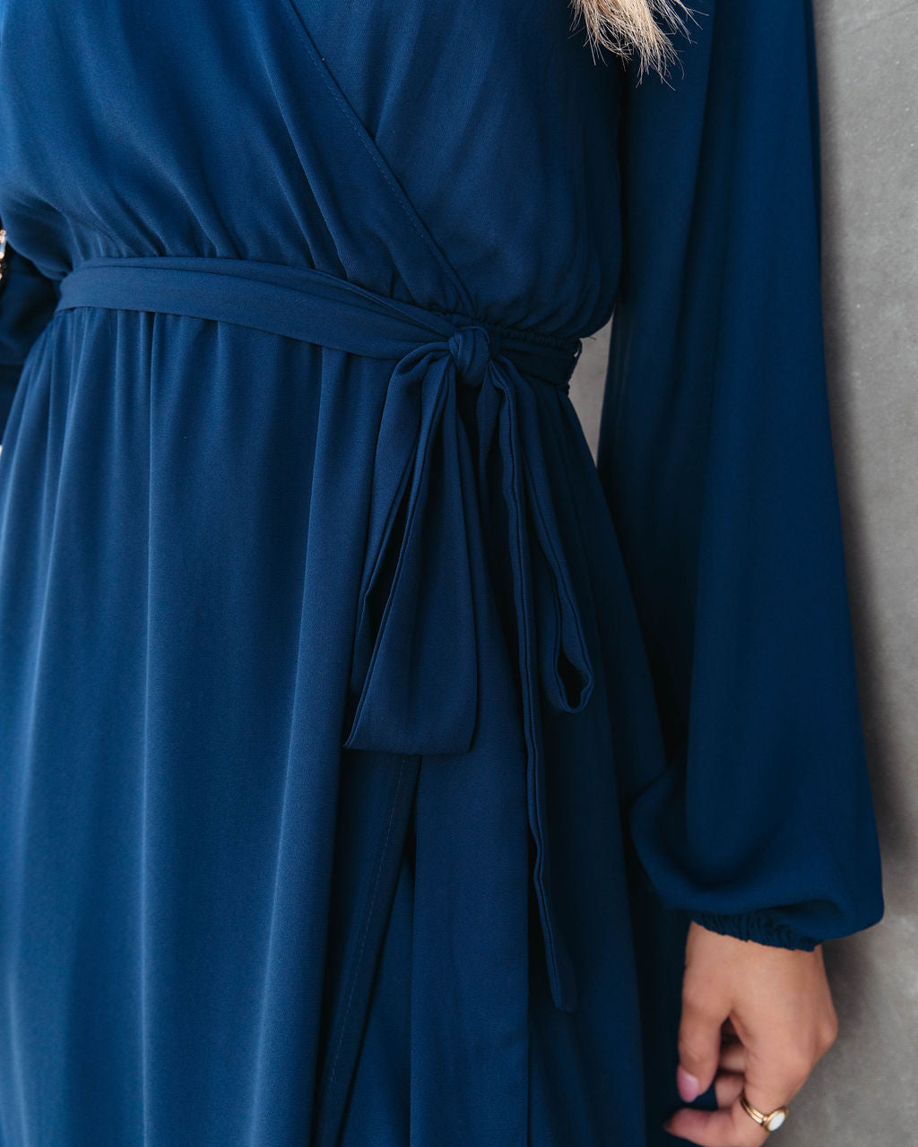 Elegance Is Beauty Front Tie Maxi Dress - Navy