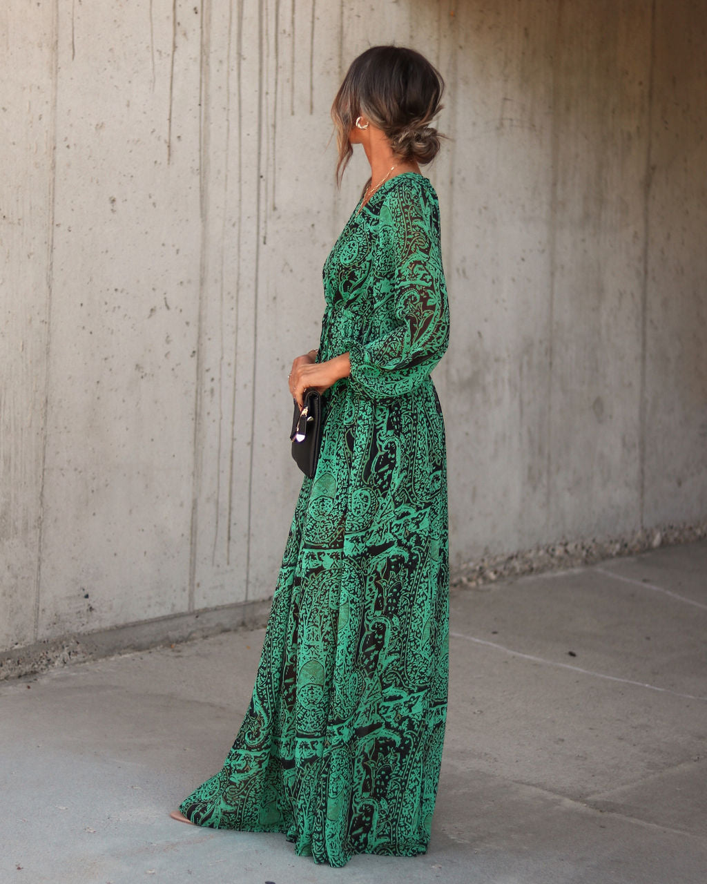 Do What I Feel Printed Chiffon Maxi Dress