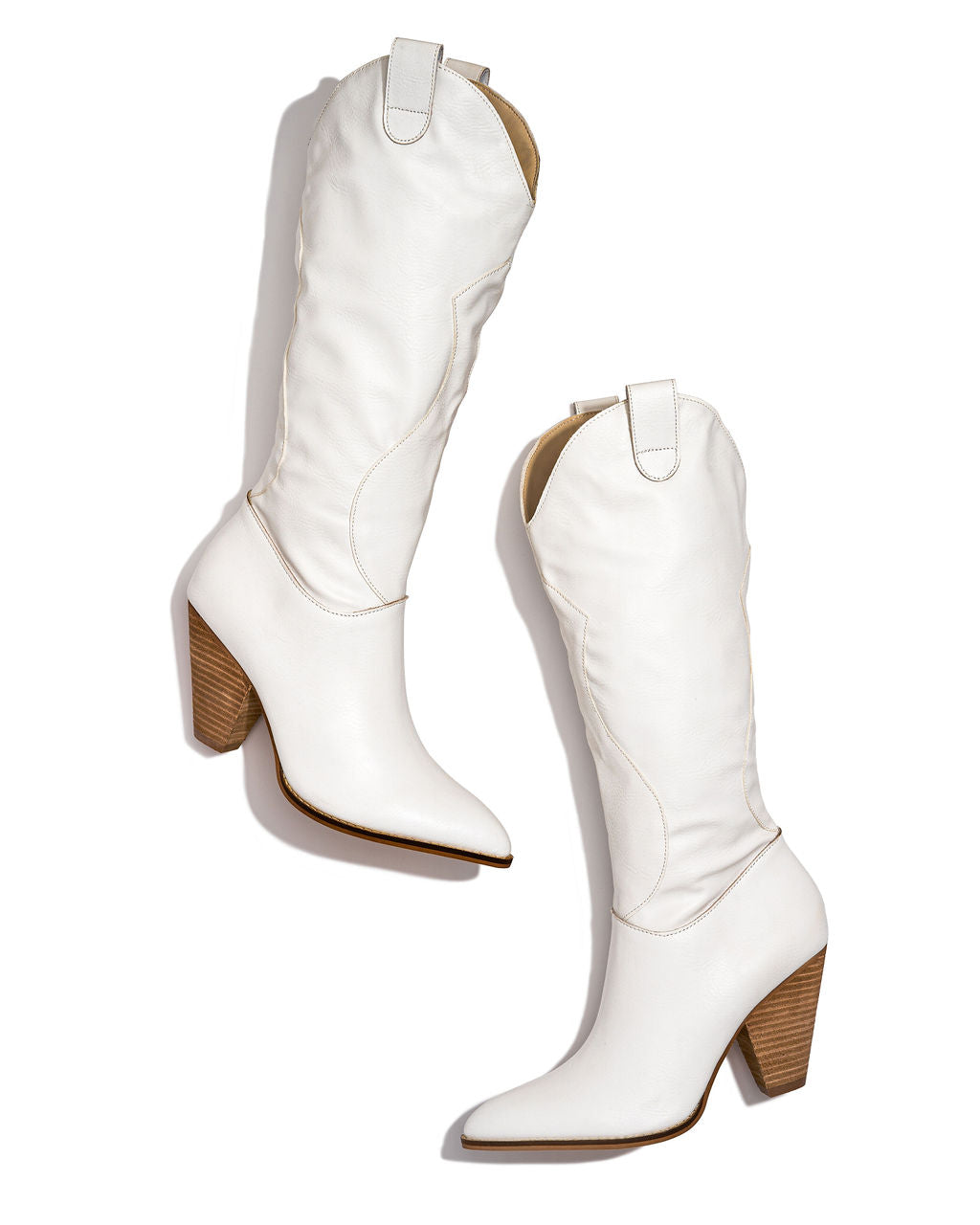 Legend Faux Leather Western Boot - White