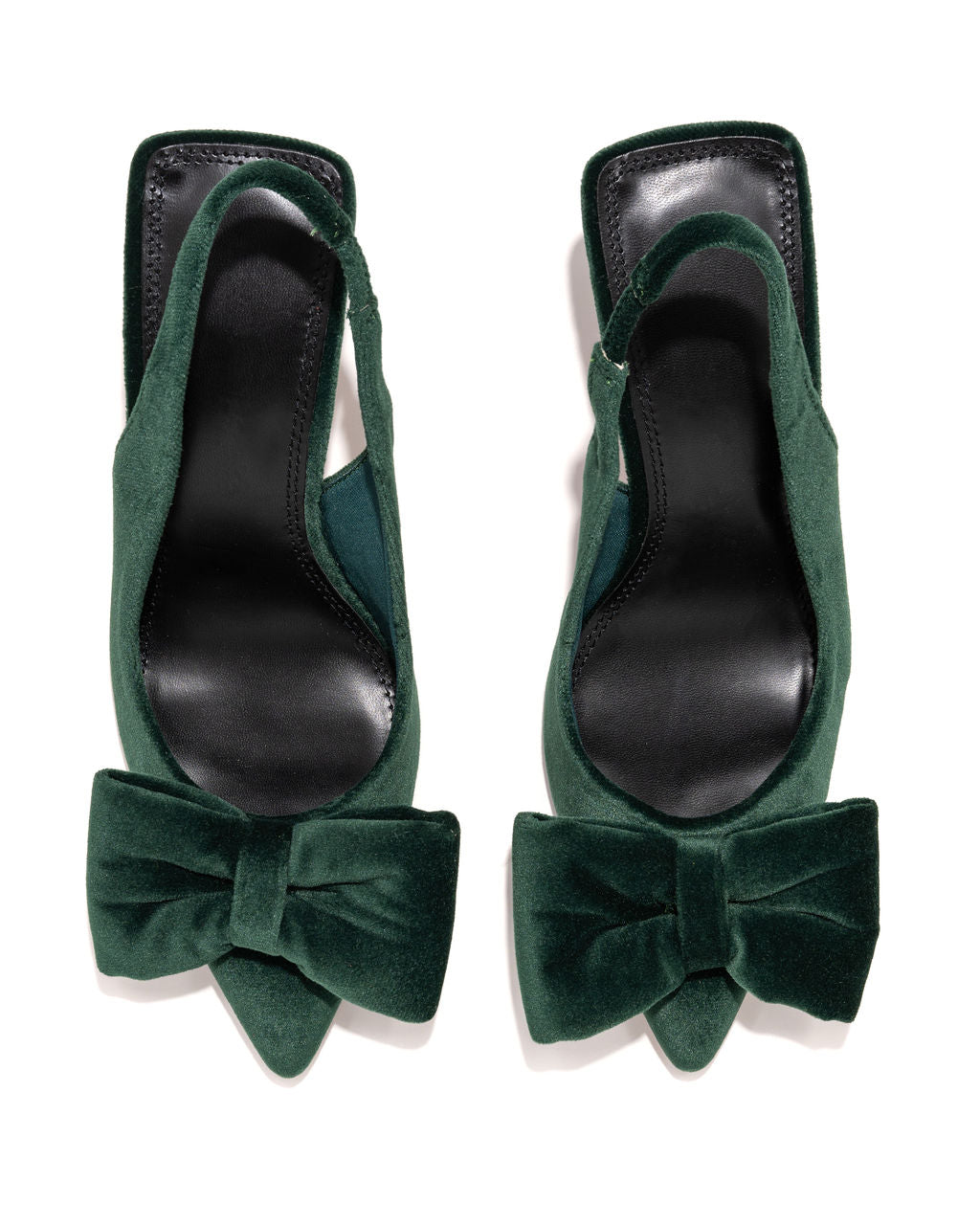 Shannon Velvet Slingback Heel - Pine