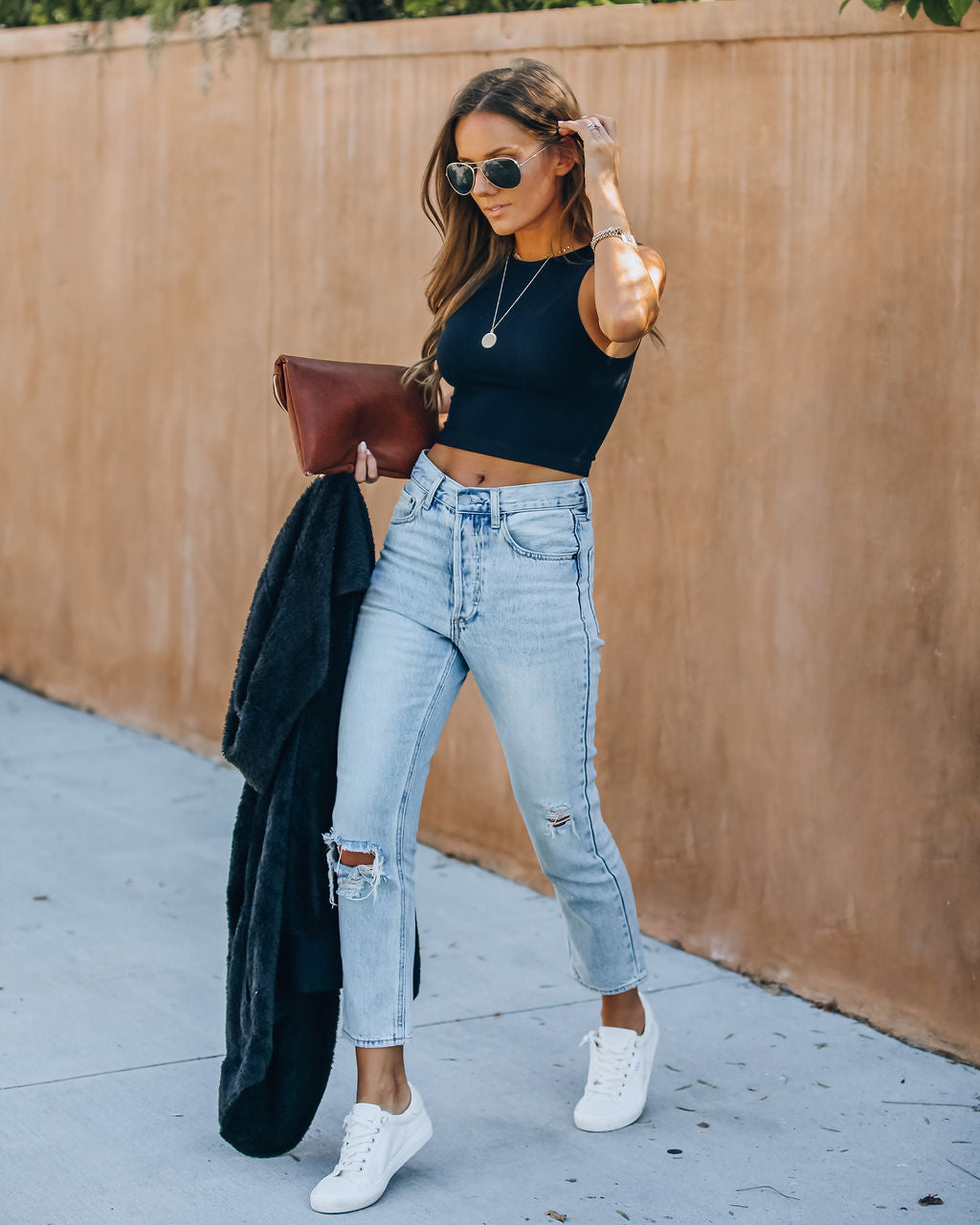 Kiki Knit Crop Top - Black