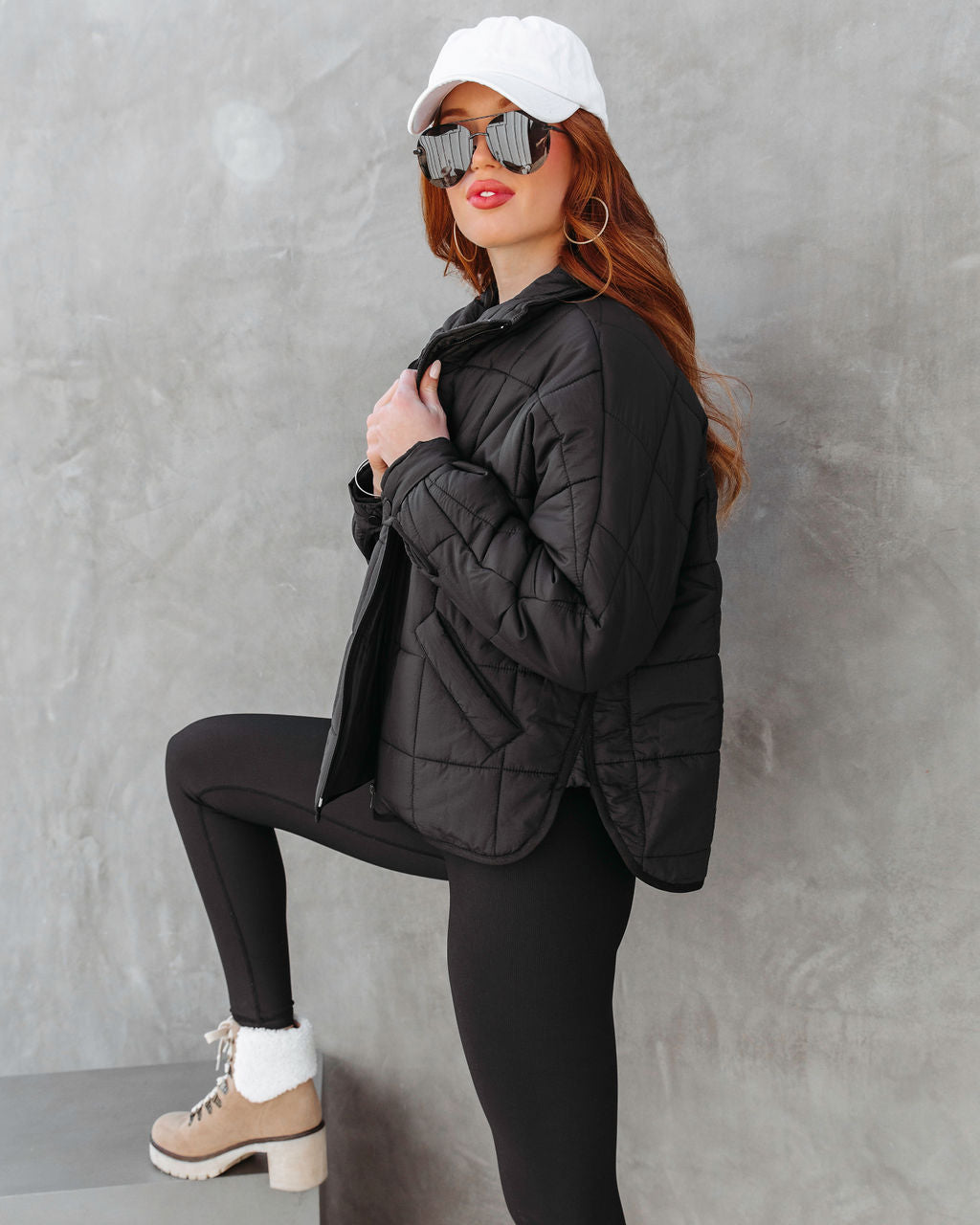 Hunter Quilted Pocketed Jacket - Black