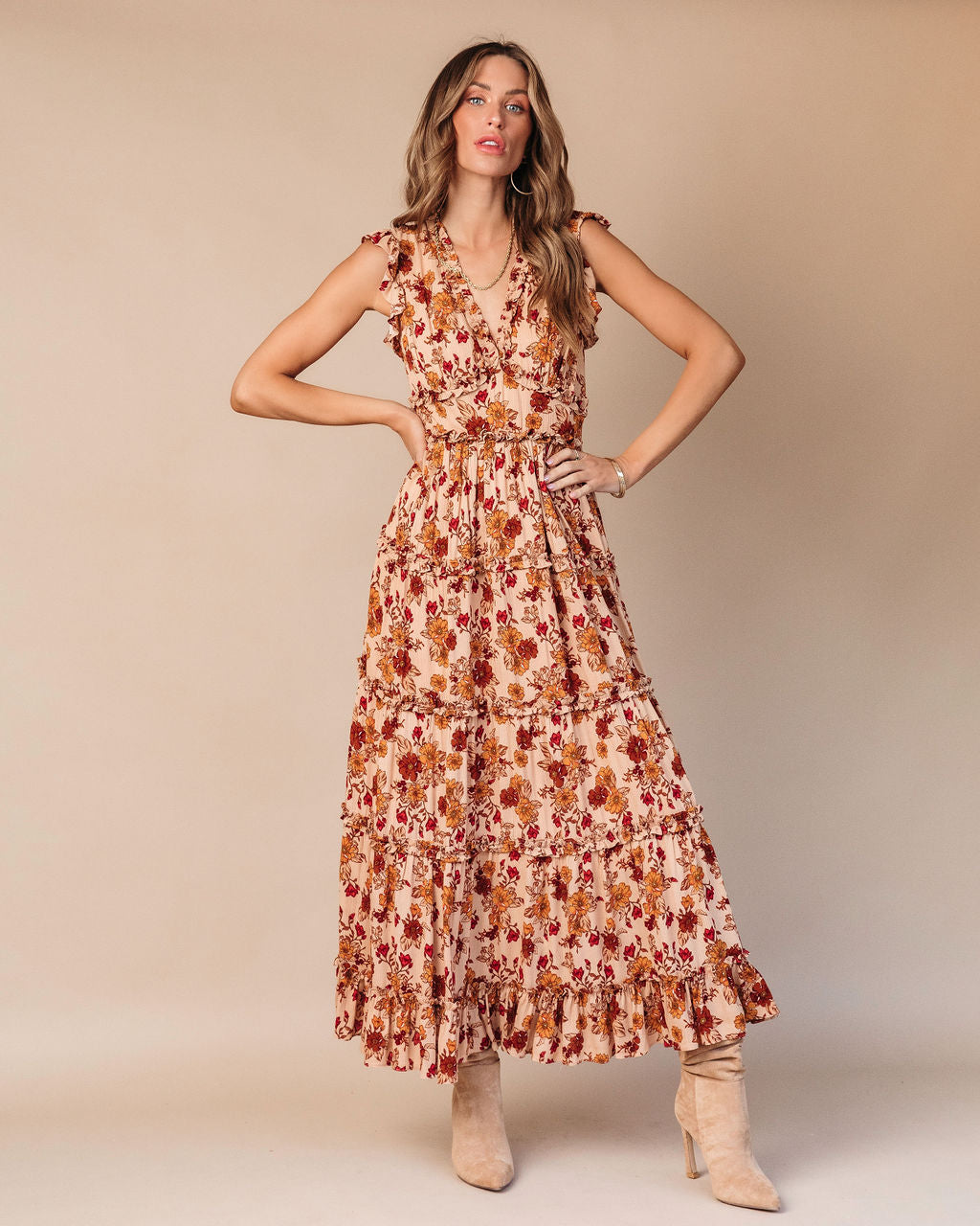 Aurelia Floral Tiered Maxi Dress