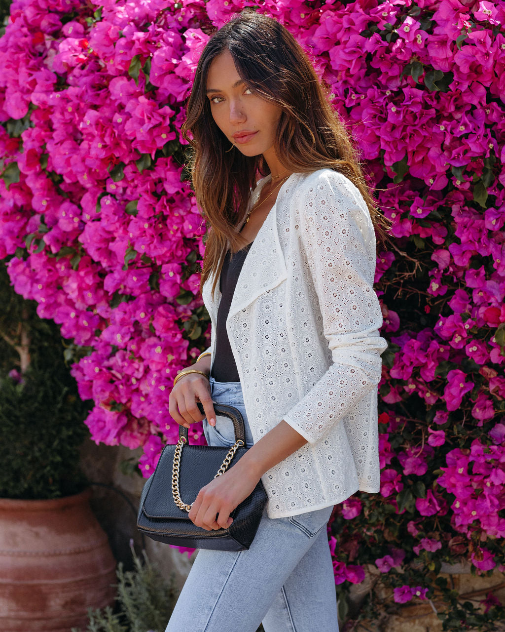 Vincent Cotton Eyelet Jacket - FINAL SALE