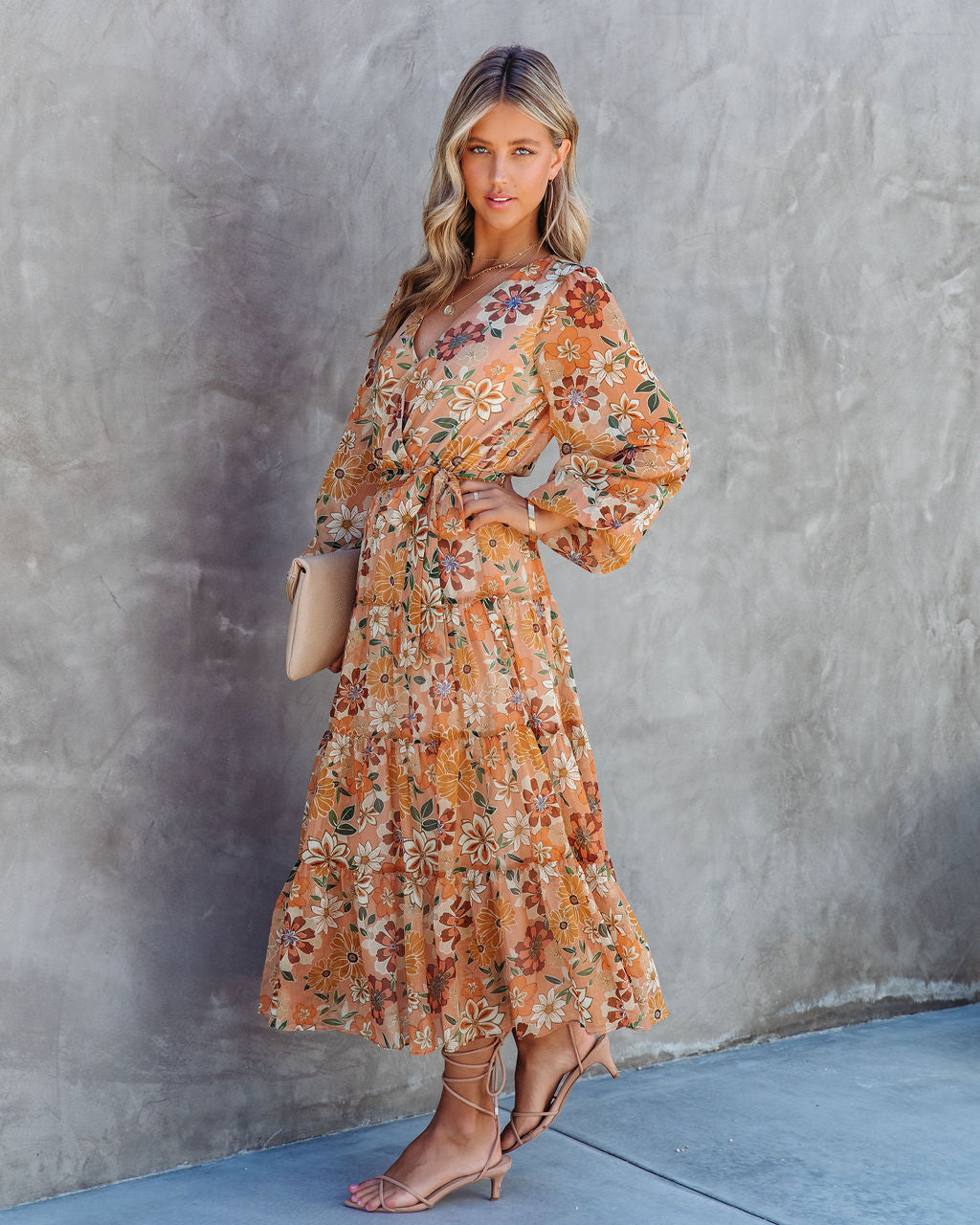 Bardot Floral Chiffon Maxi Dress