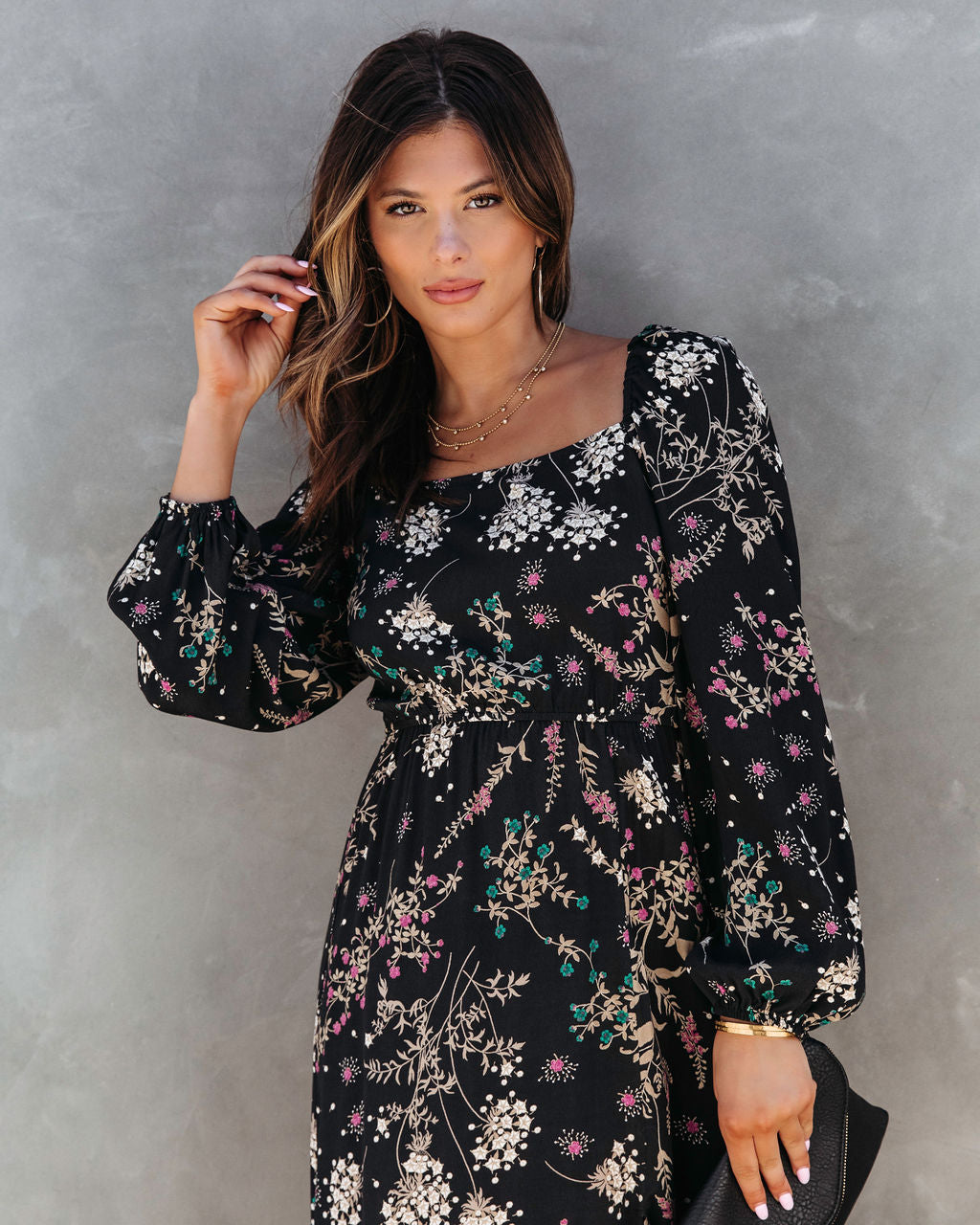 Cassidy Printed Slit Maxi Dress - SALE