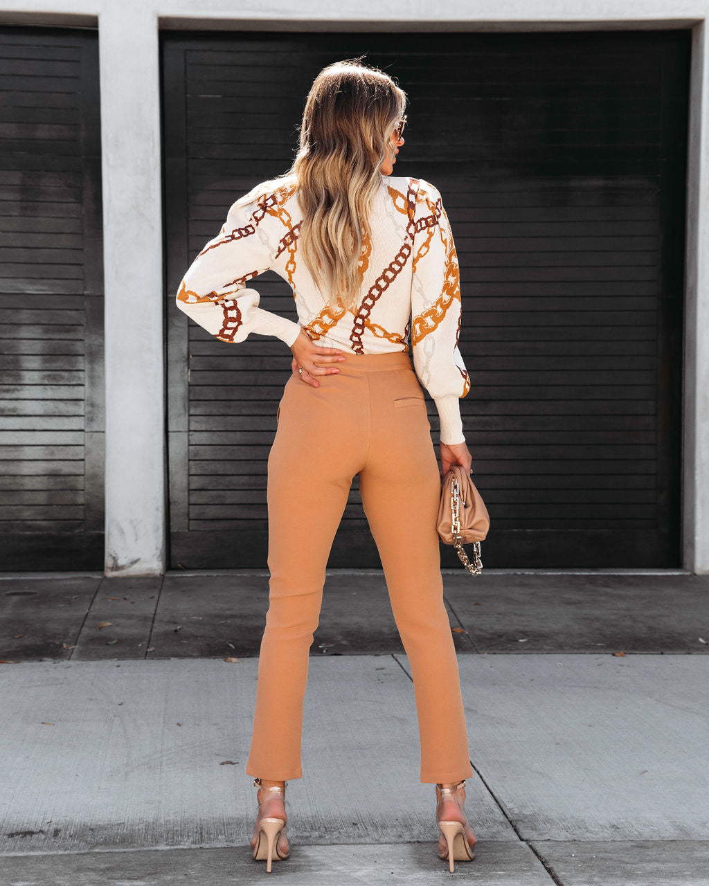 Linked Up Chain Puff Sleeve Top