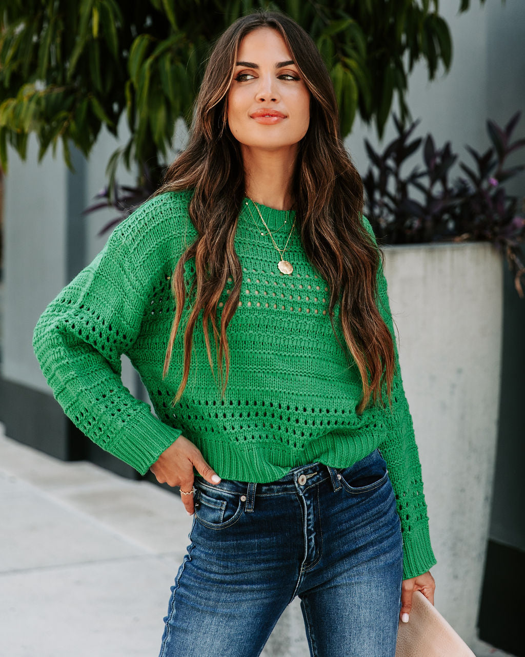 Genny Knit Sweater - Emerald - SALE