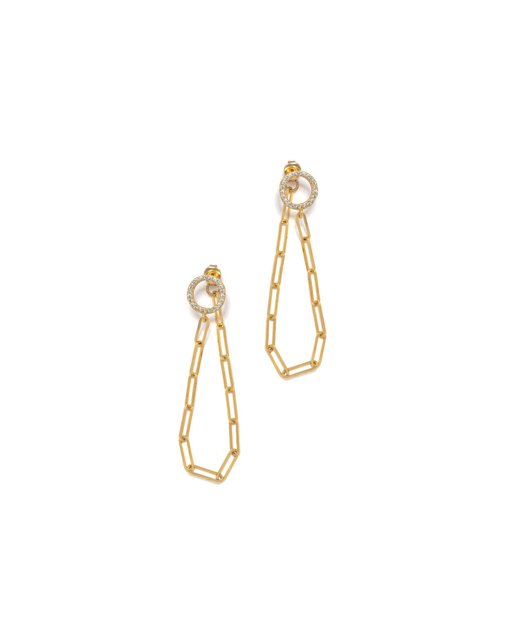All Chained Up Drop Earrings - Gold - FINAL SALE