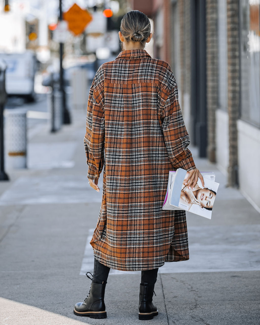 Expectations Plaid Button Up Coat
