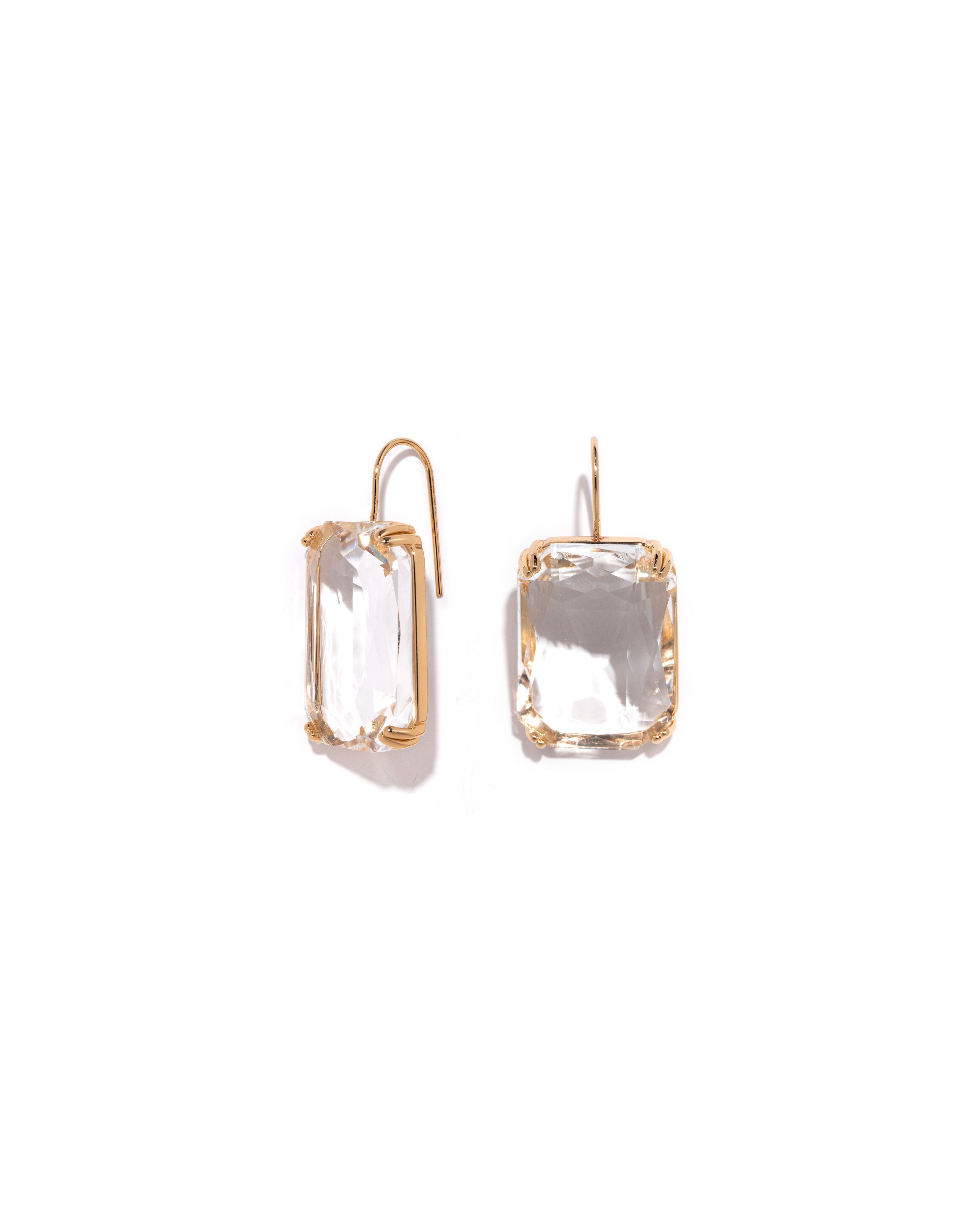 Gala Statement Earrings - Clear
