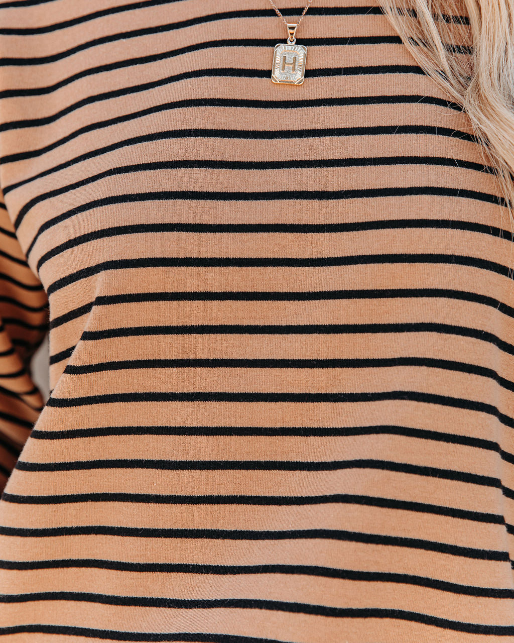 Extra, Extra Striped Knit Top - Camel - SALE