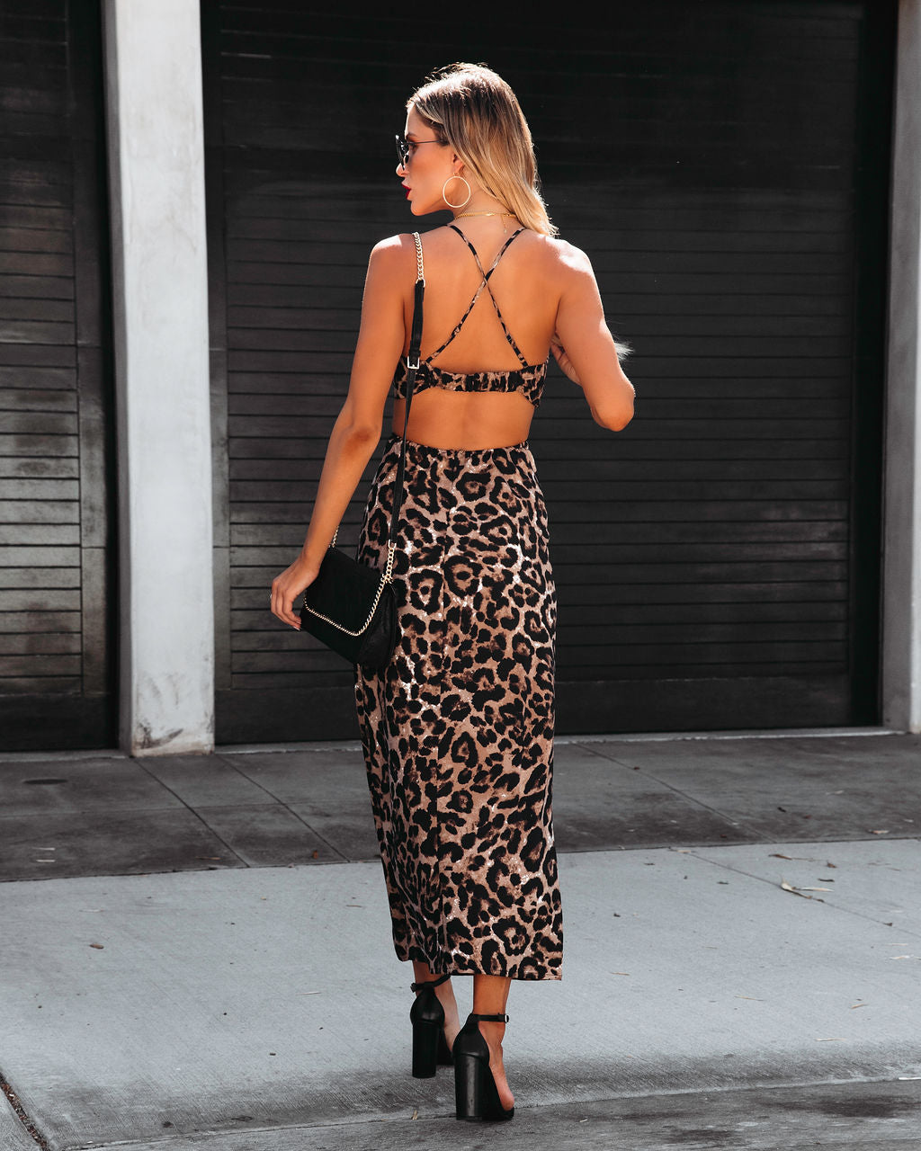 Sassy Little Soul Leopard Cutout Maxi Dress - SALE