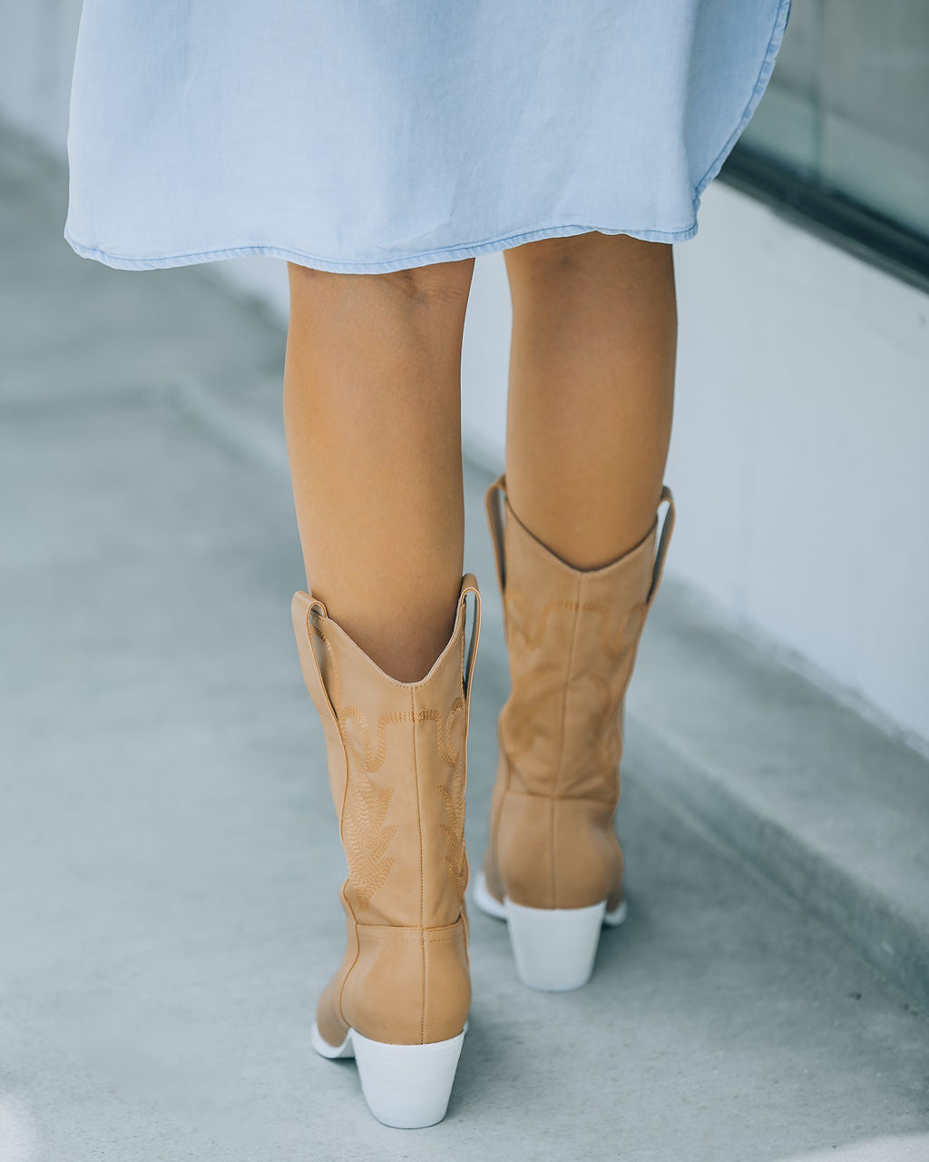 Sephira Heeled Western Boot - Tan