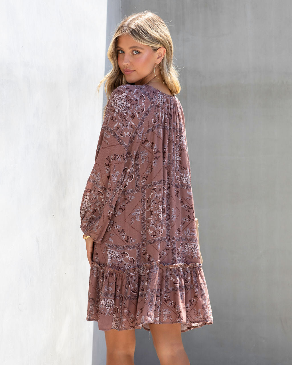 Charly Printed Babydoll Dress