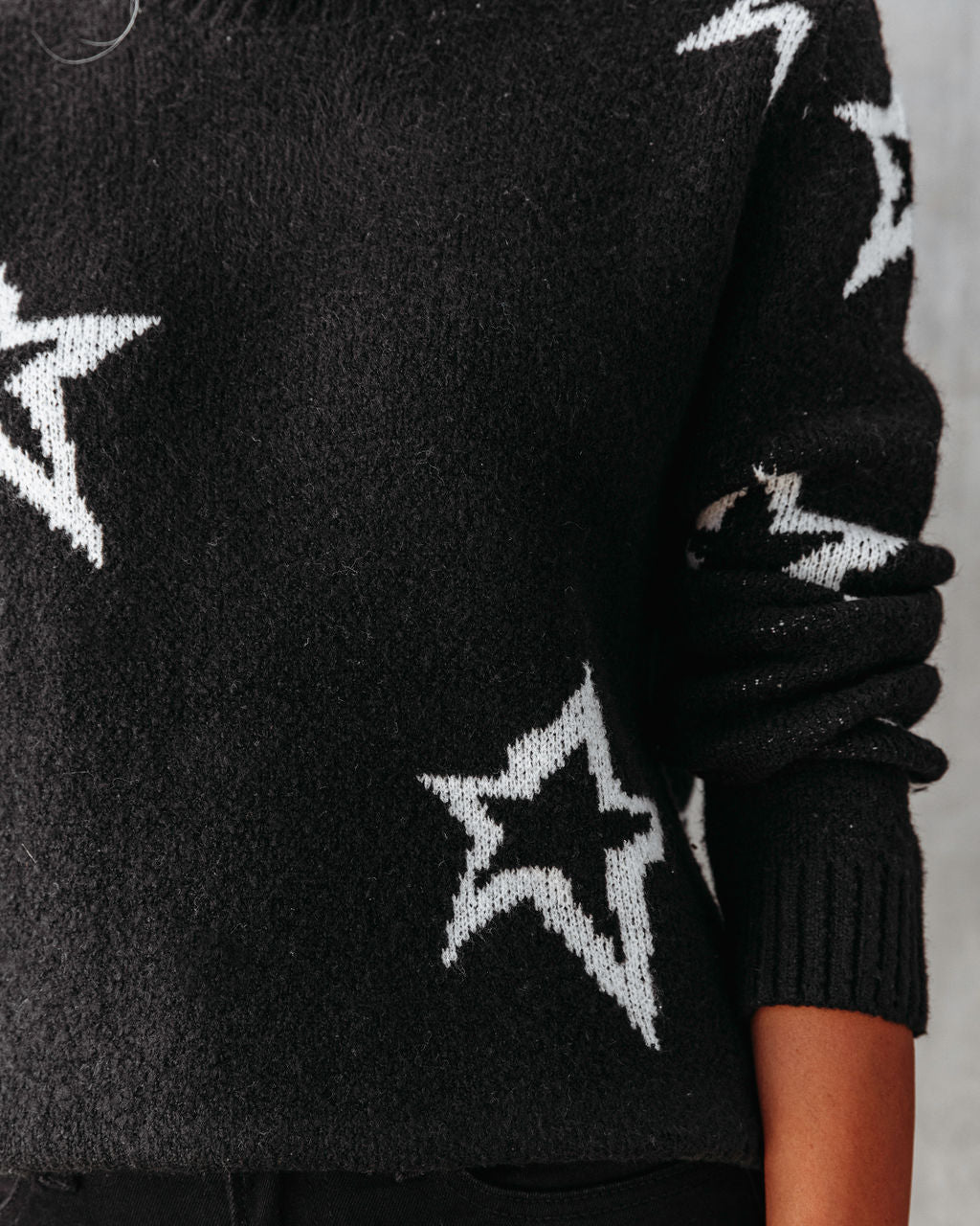 Aim For The Stars Turtleneck Pullover Sweater