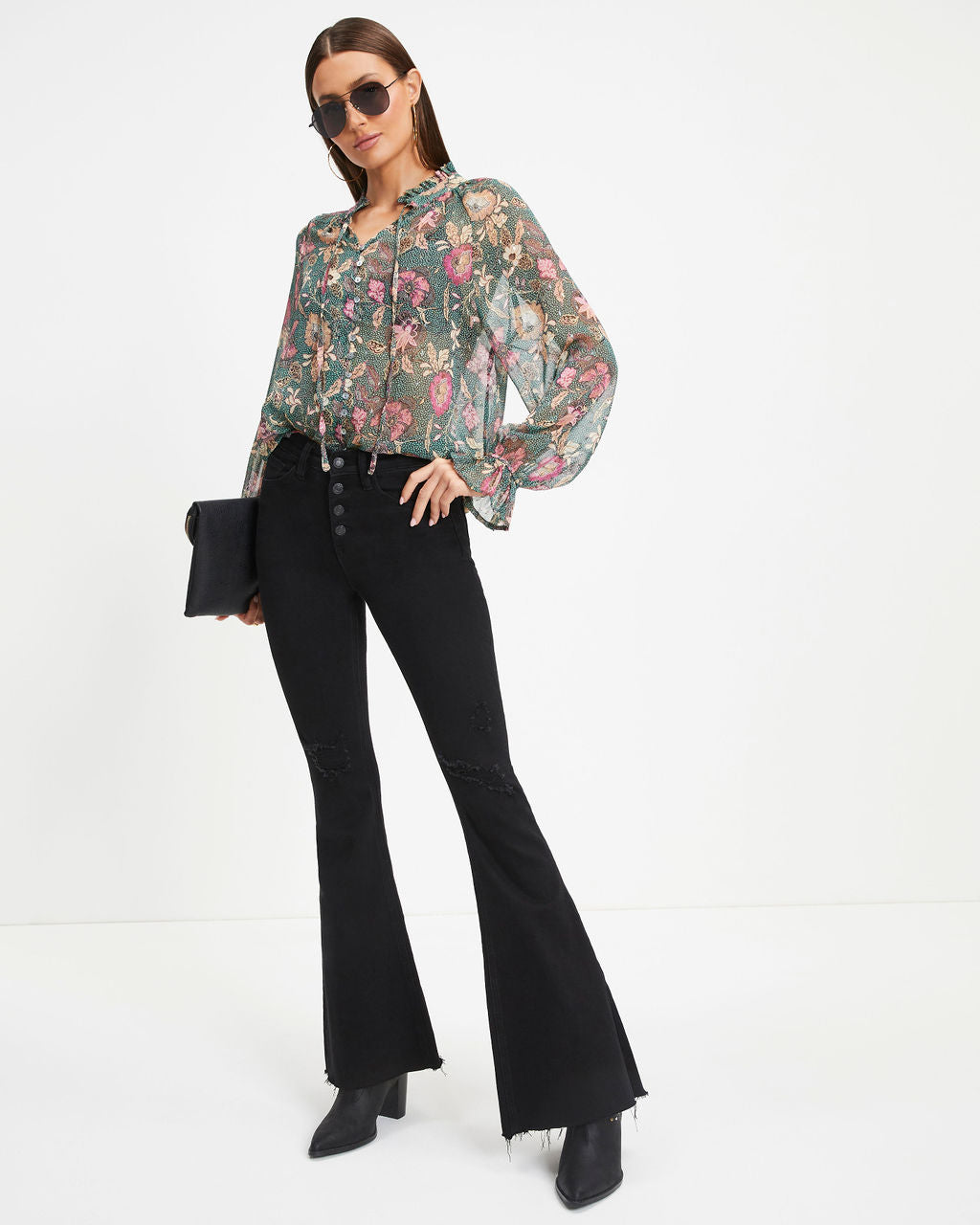 Sheena Floral Chiffon Top