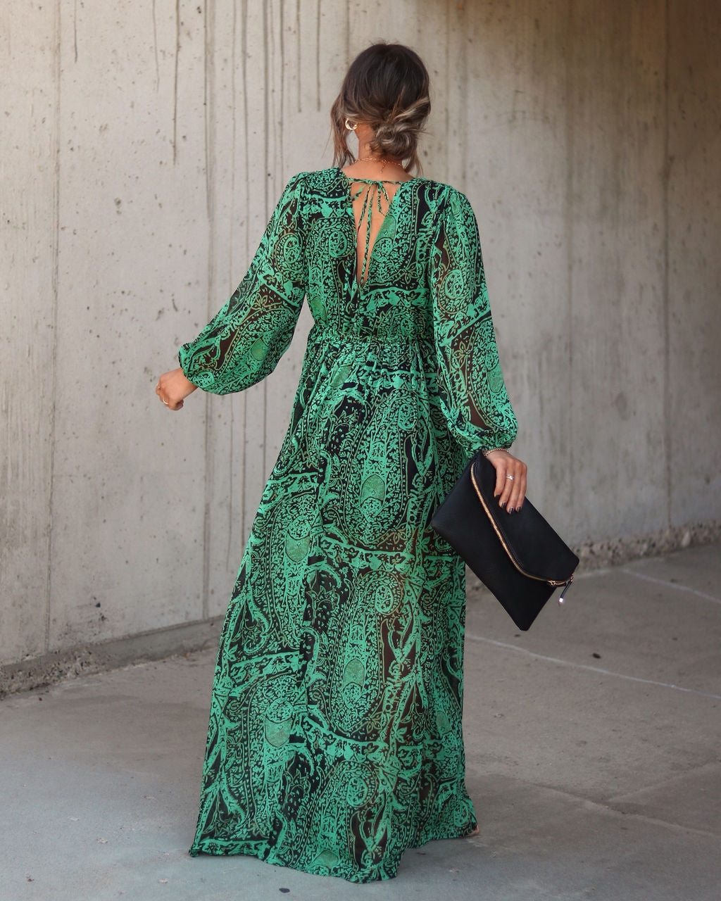 Do What I Feel Printed Chiffon Maxi Dress