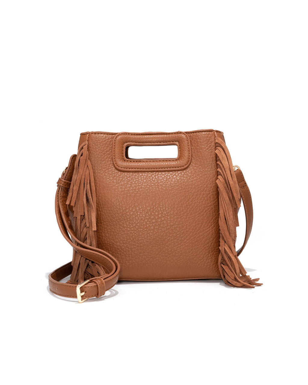 Aria Fringe Crossbody Bag - Tan