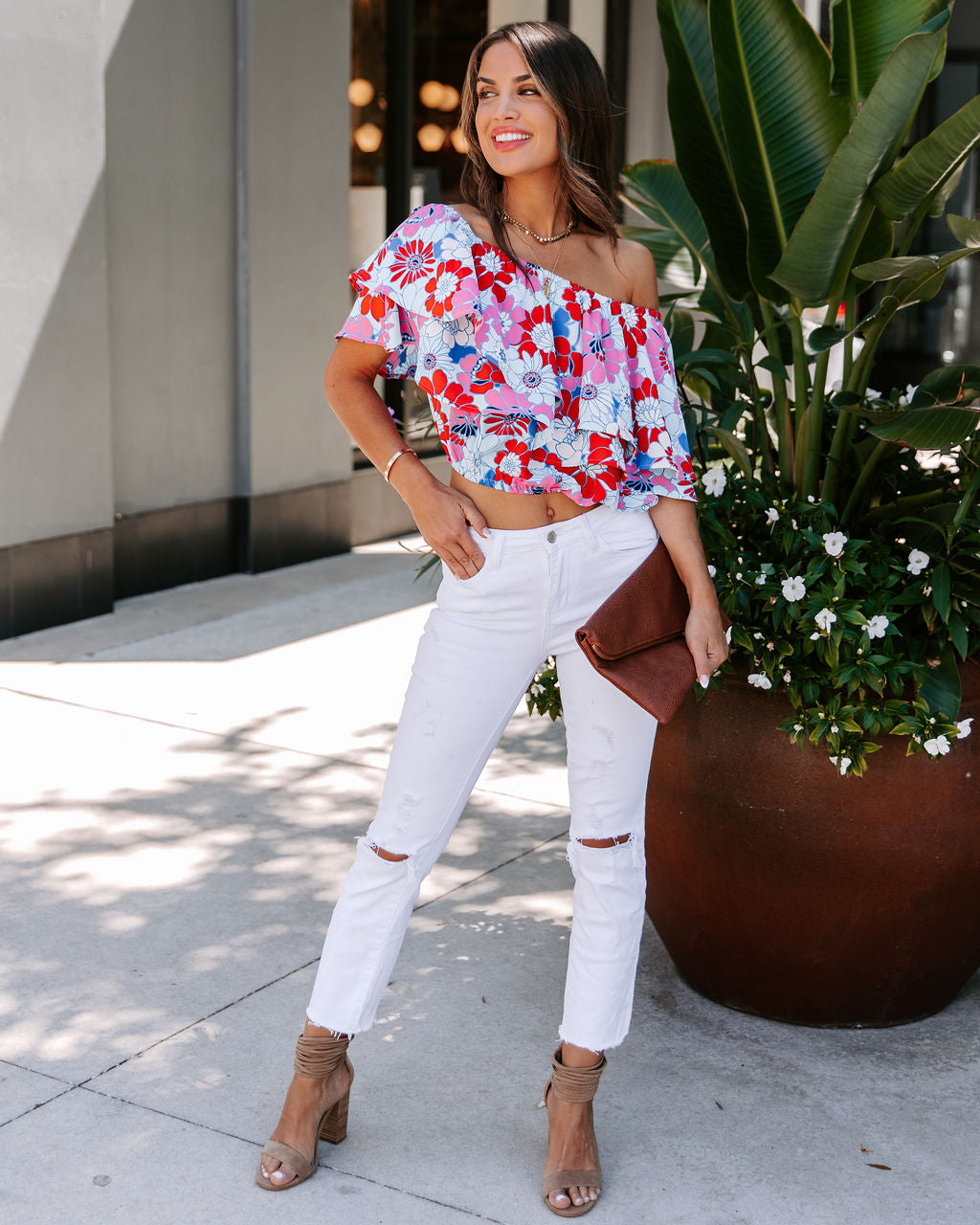 Illustrator Floral Off The Shoulder Top - FINAL SALE