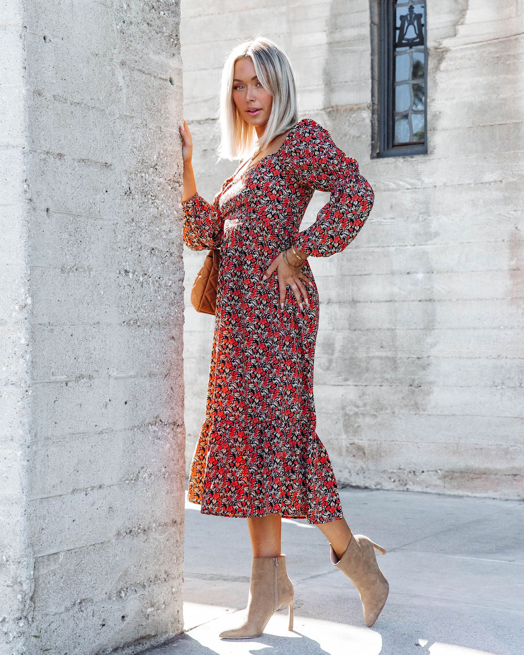 Katie Girl Floral Midi Dress