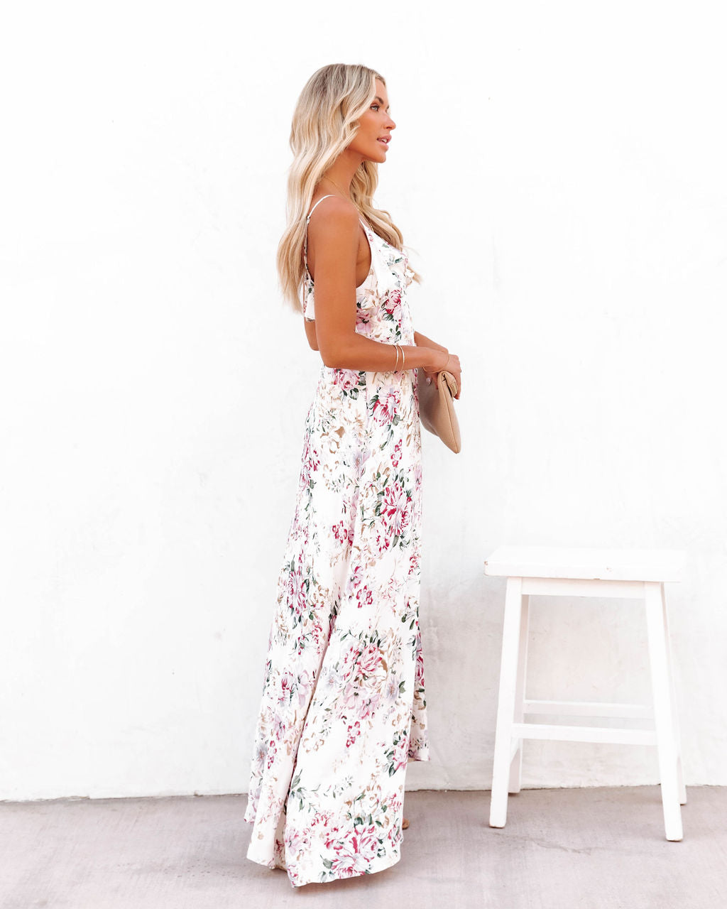 Domaine Floral Adjustable Button Down Maxi Dress - FINAL SALE