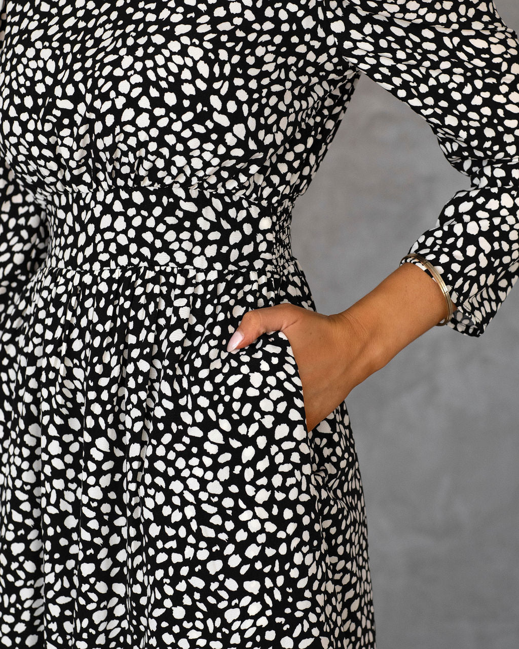 Classically Chic Printed Pocketed Midi Dress - FINAL SALE