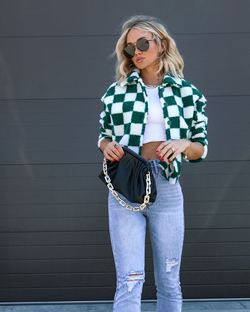 So Fresh Checkered Sherpa Jacket