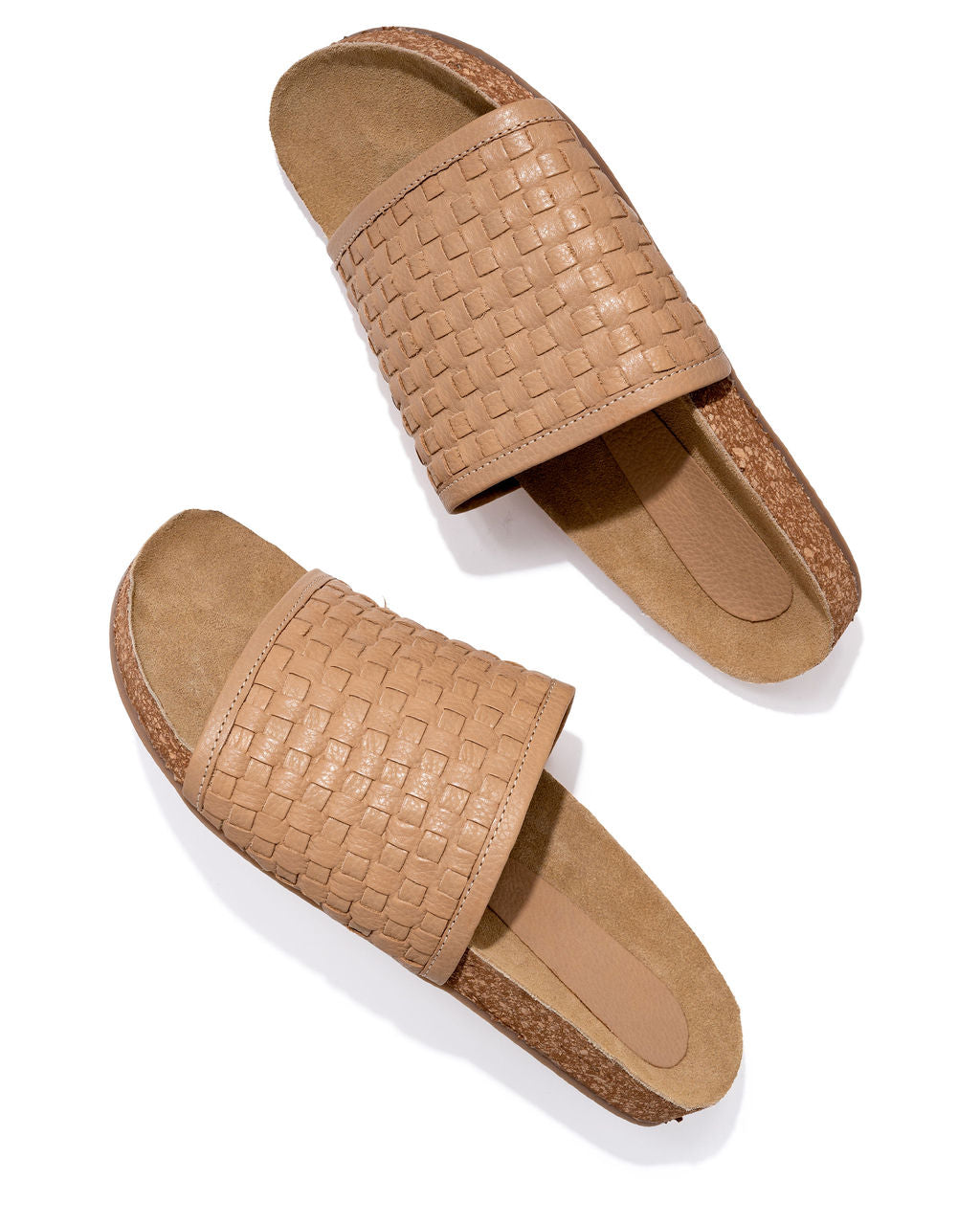 Zoelle Woven Faux Leather Slide Sandal - Natural - FINAL SALE