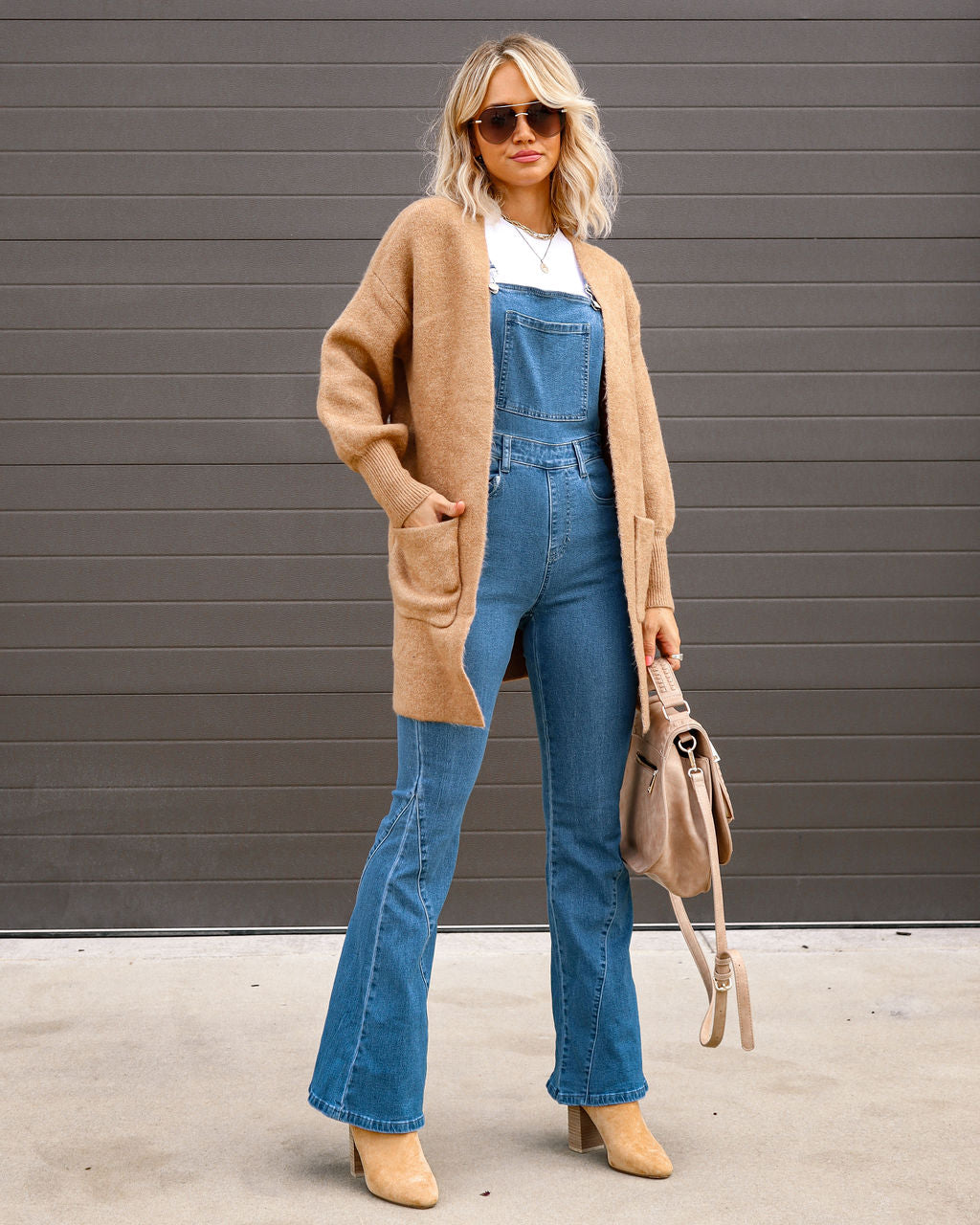 Franklin Pocketed Knit Cardigan - Camel