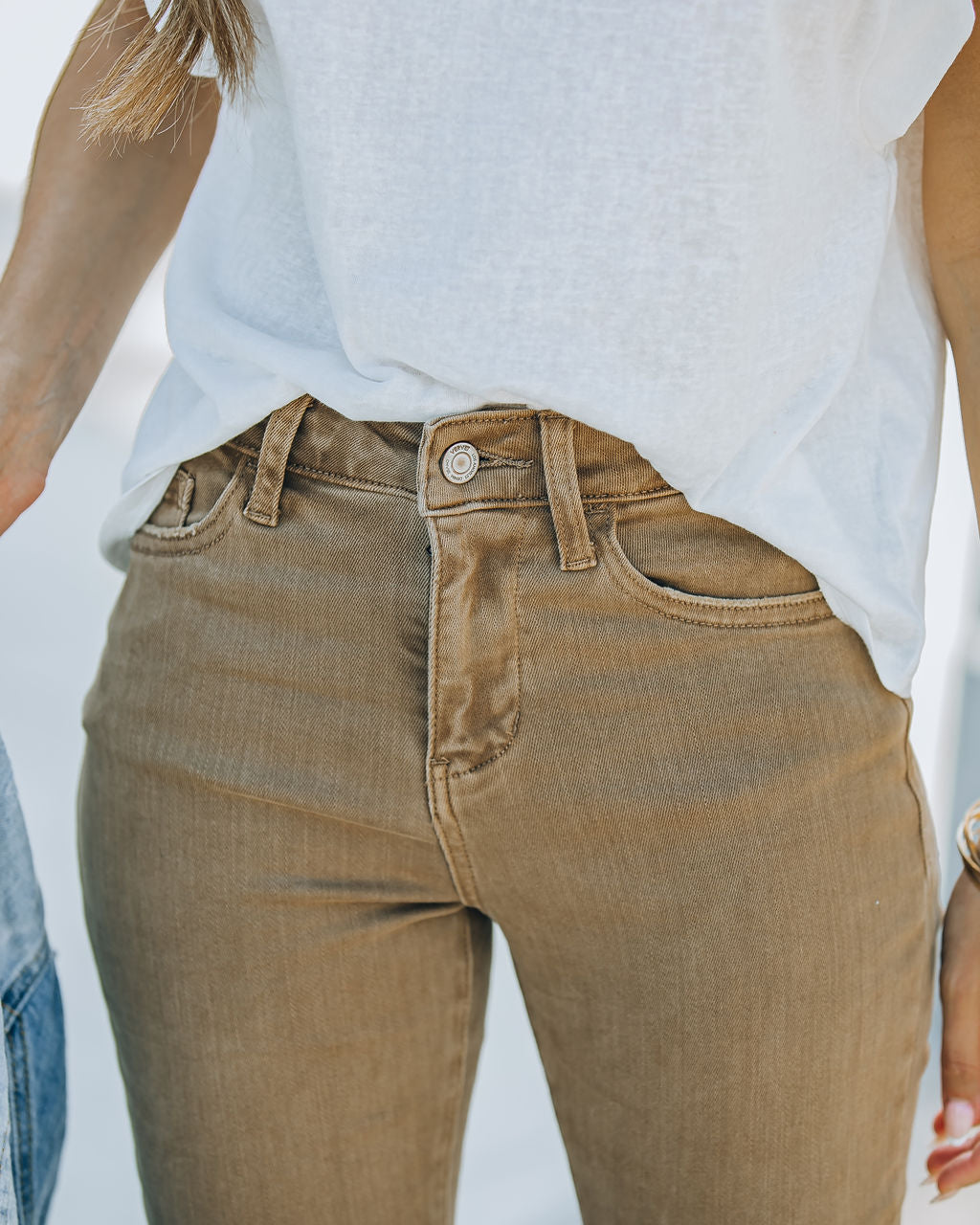 Autumn High Rise Bell Bottom Denim - Mocha