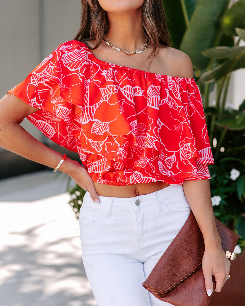 Island Luxe Floral Off The Shoulder Top - FINAL SALE
